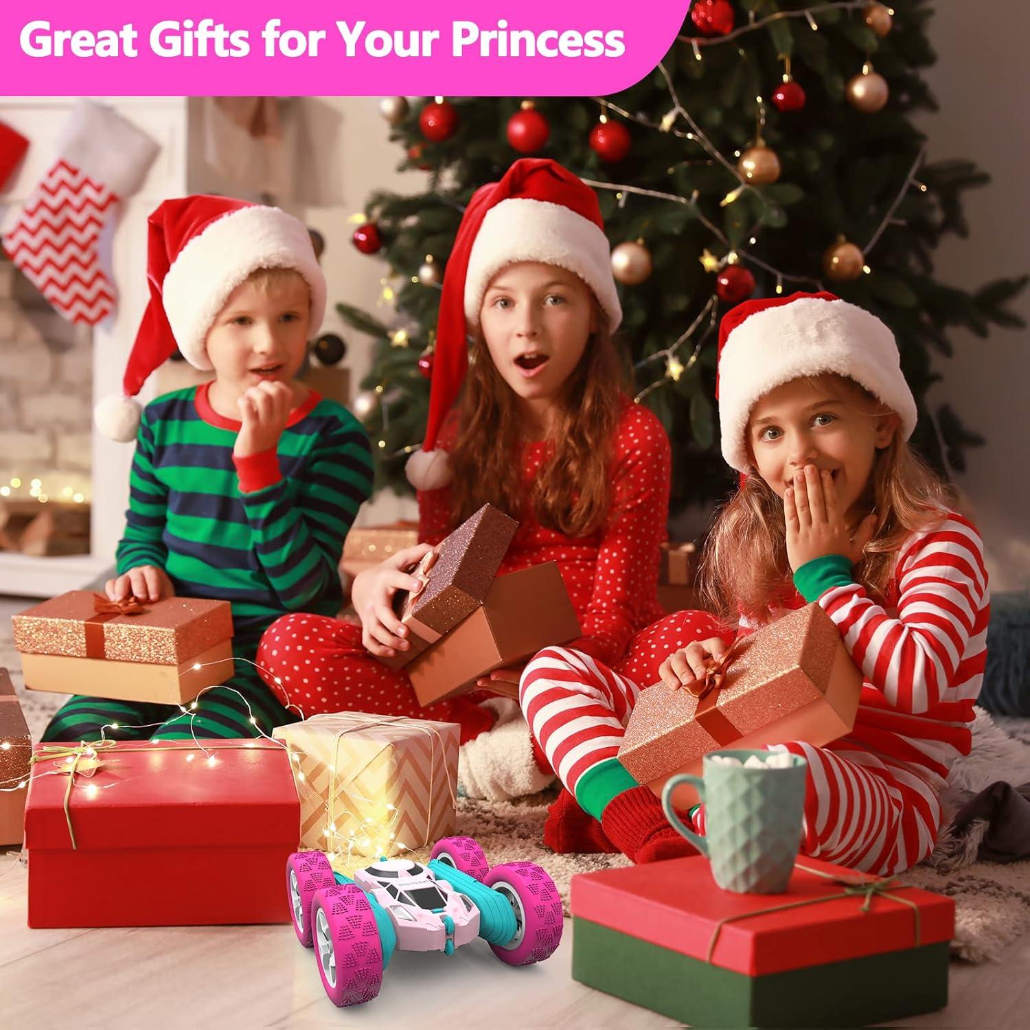 Coche RC Acrobático Rosa Hamdol T1 360° Todo Terreno