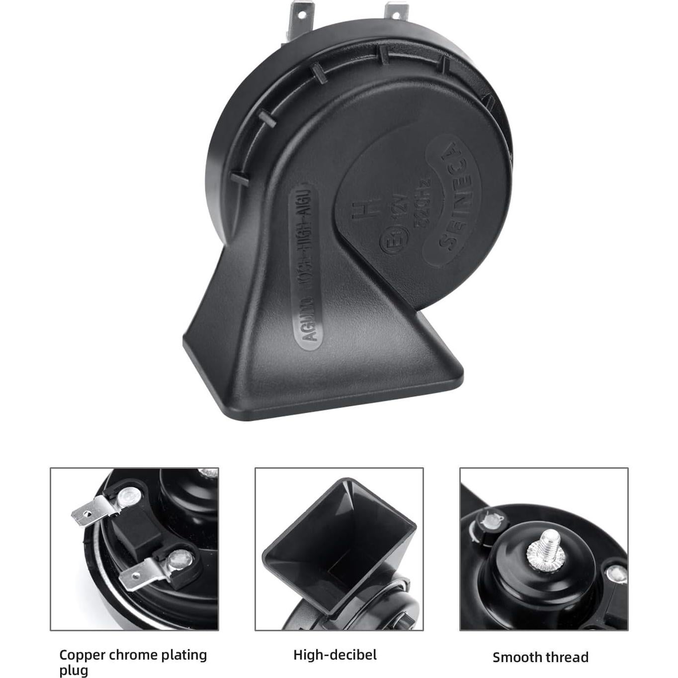 Claxon de Tono Alto SEINECA 12V Impermeable Universal