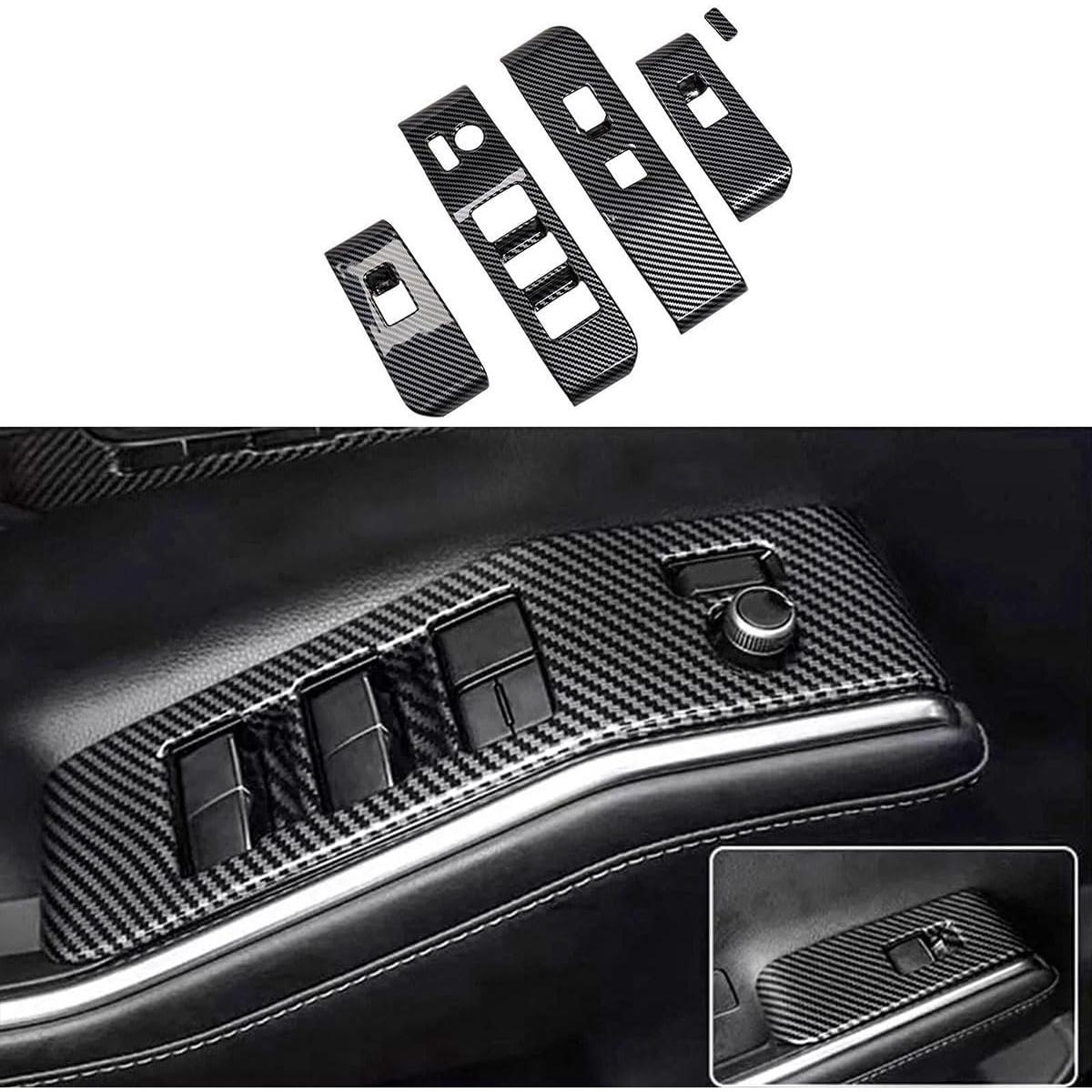 Cubierta Interruptor Ventana Toyota Highlander 2020-2025 ABS Carbono