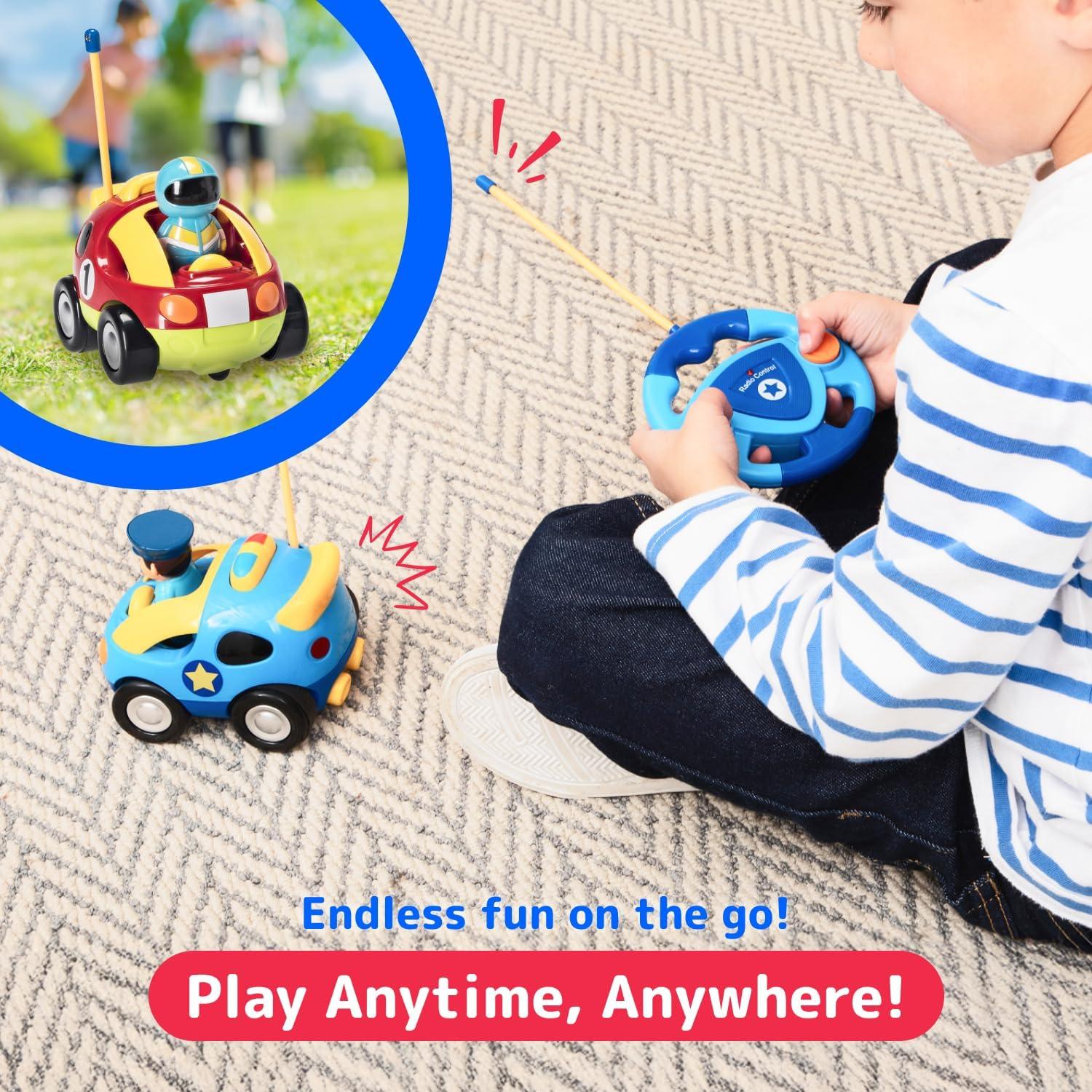 Coches RC Prextex - 2 Juguetes Policías y Carreras