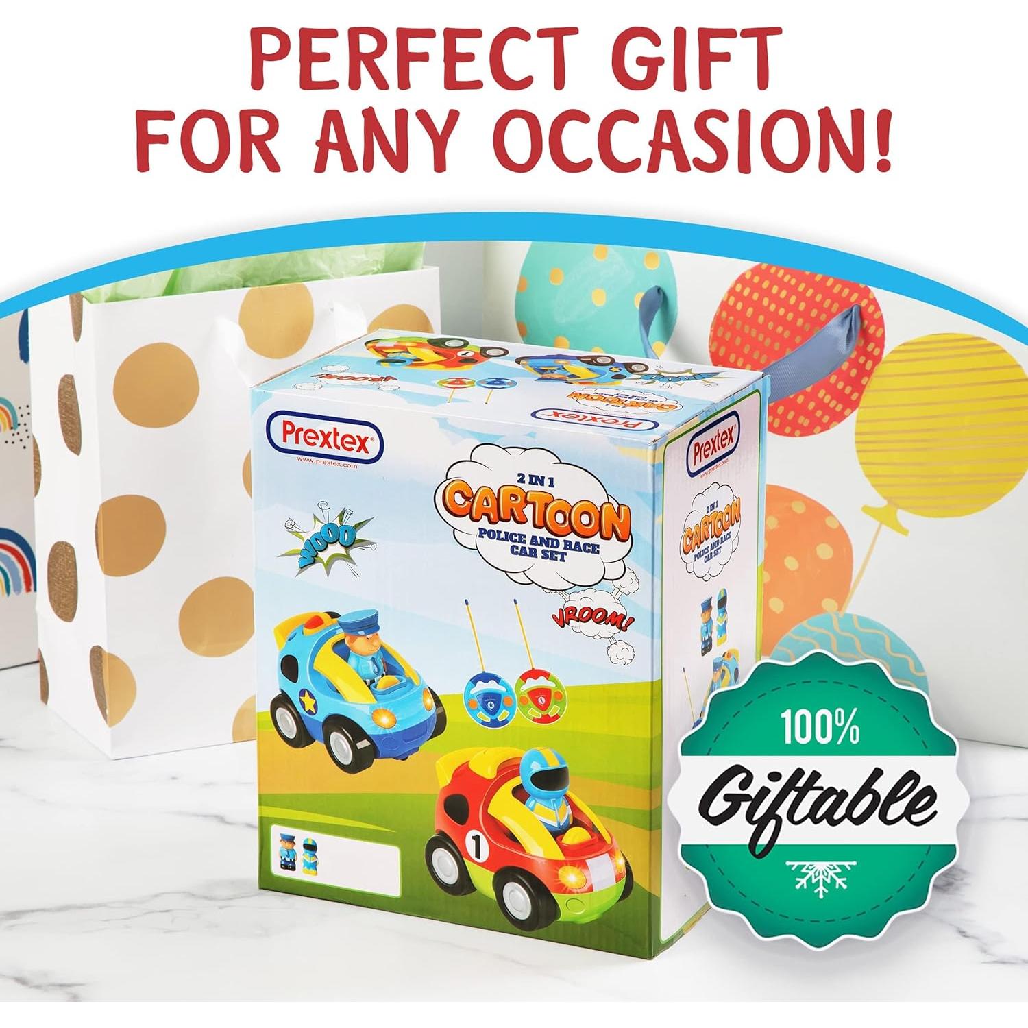 Coches RC Prextex - 2 Juguetes Policías y Carreras