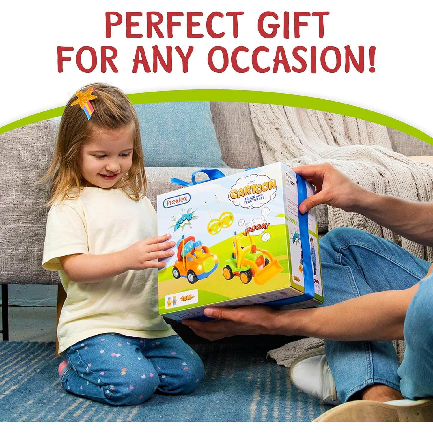 Coches RC Prextex para Niños 3-5 Años - Camión y Tractor