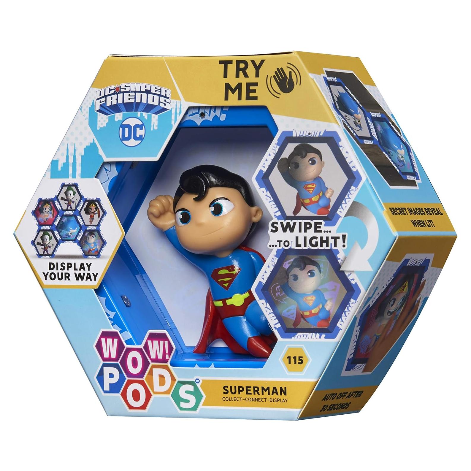Figura Coleccionable Superman WOW! PODS con Luz UV