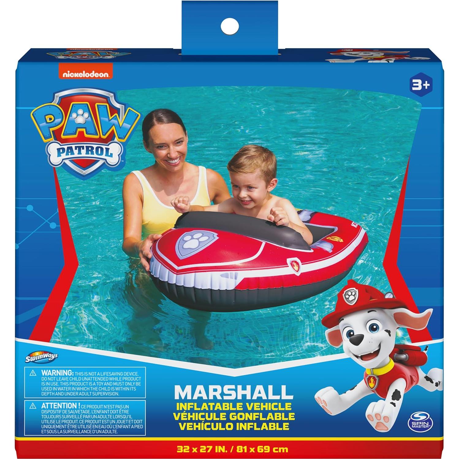 Bote Inflable Paw Patrol Marshall SwimWays 74.93x63.5cm