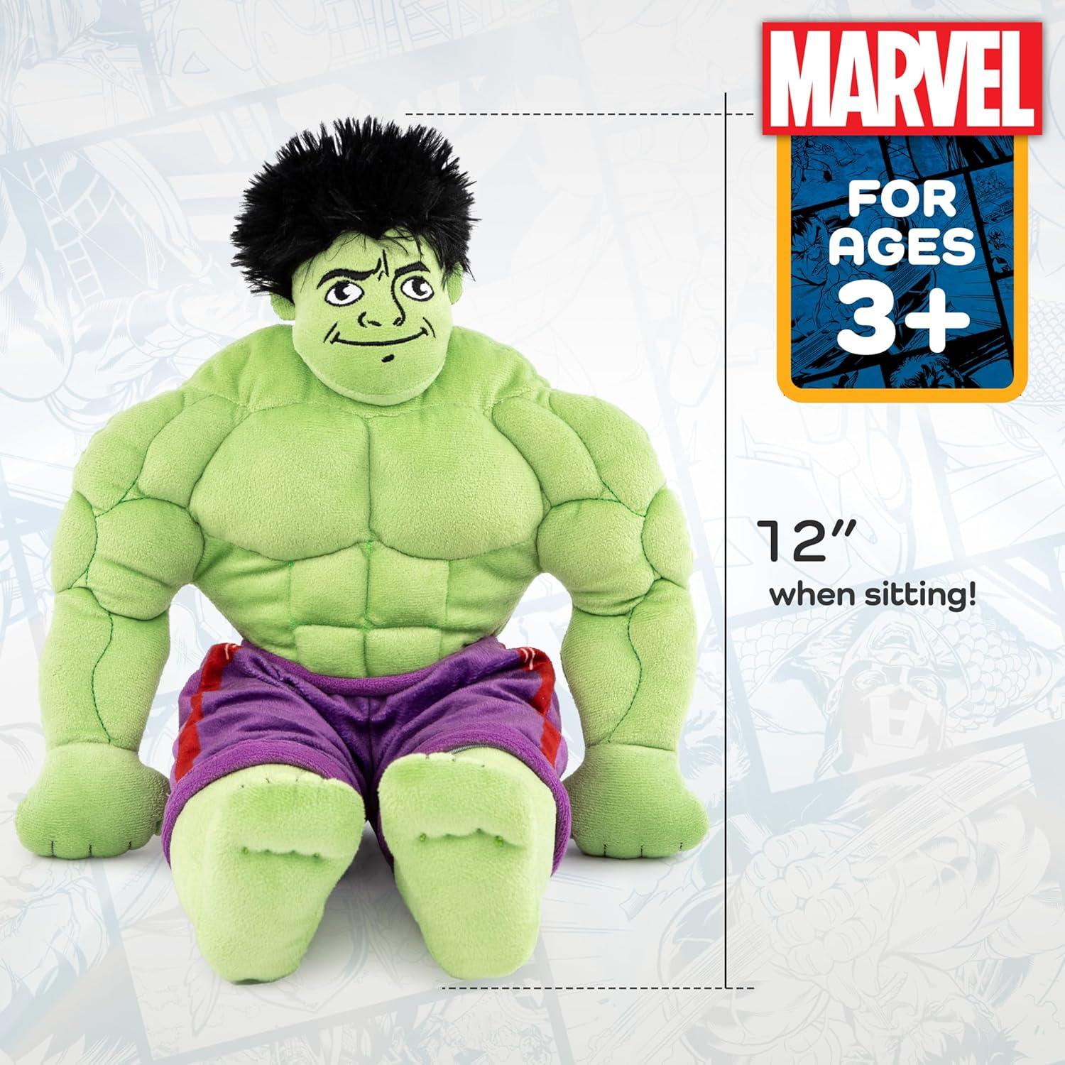 Almohada de Peluche Hulk Jay Franco 30 cm Microfibra Suave