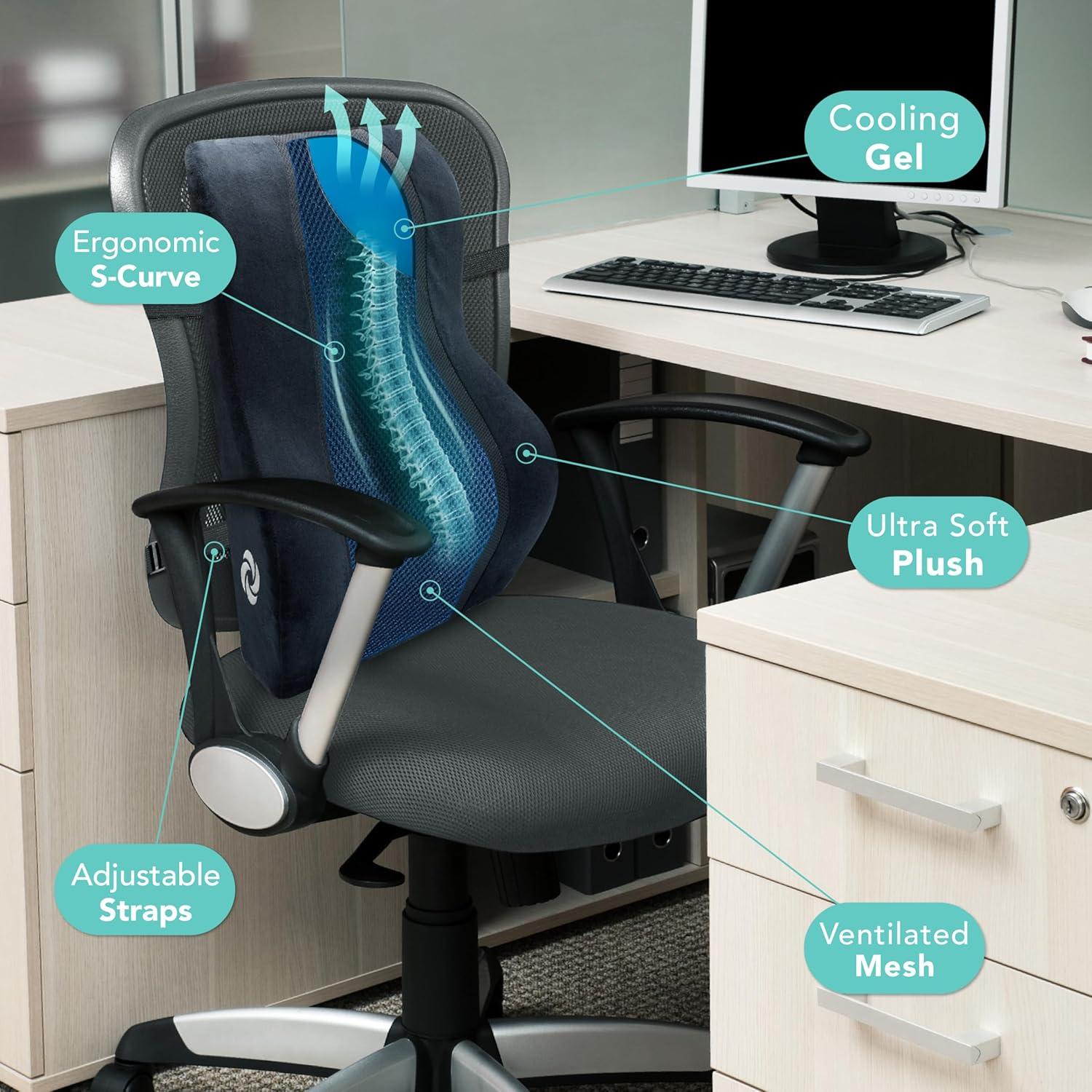 Almohada Lumbar Samsonite SA6257 con Gel Refrigerante