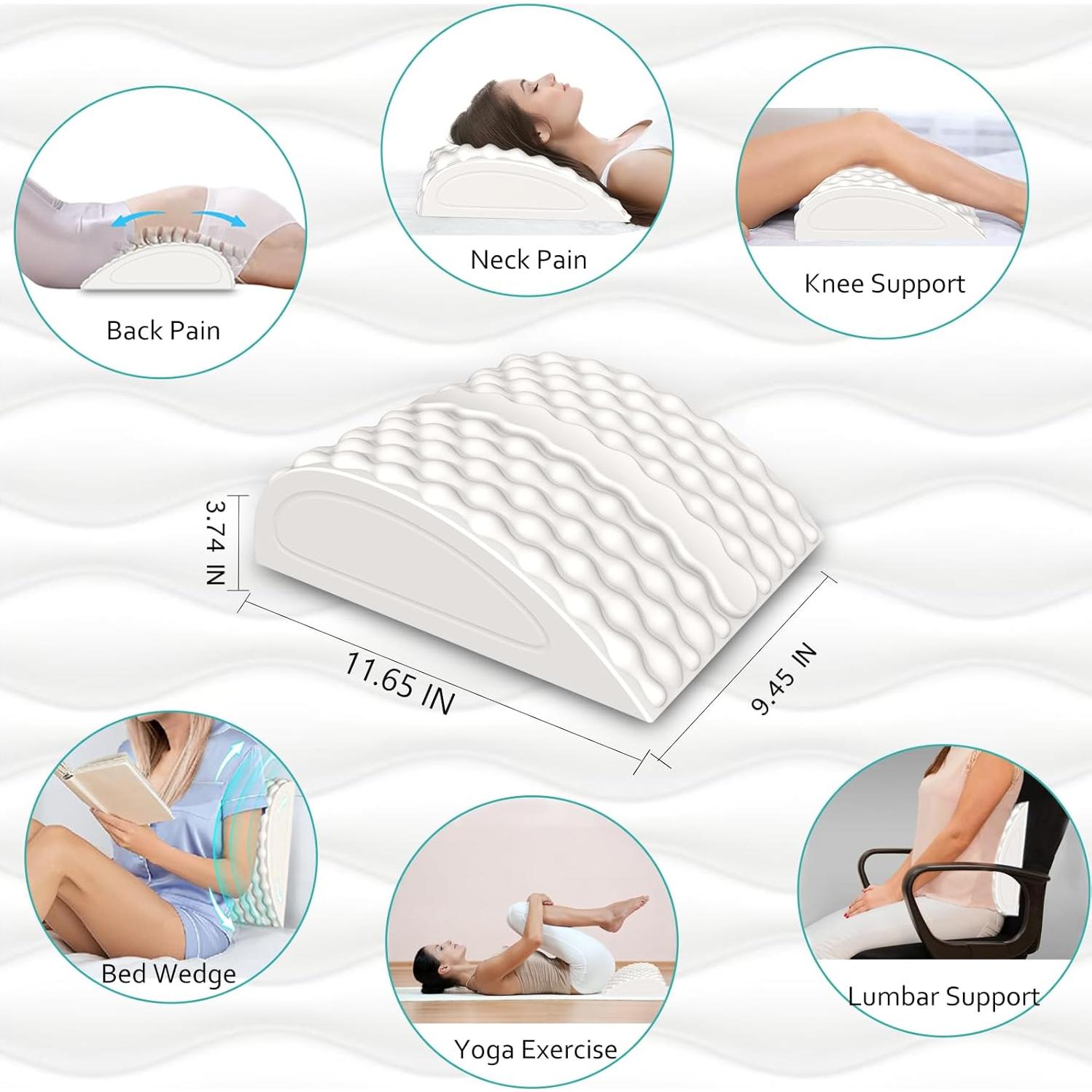 Cojín en cuña PEKOMKISS para dolor de espalda y cuello
