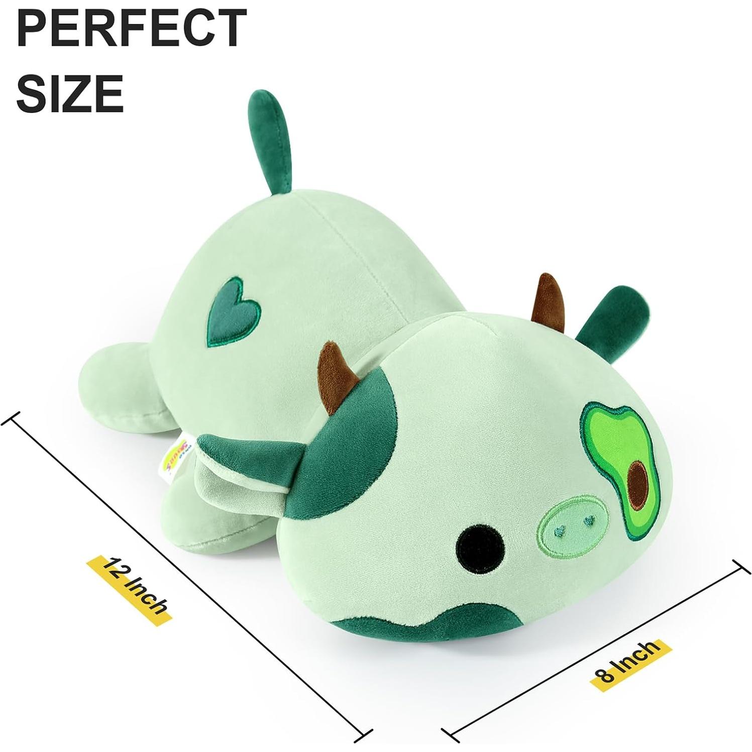 Onsoyours Vaca de Peluche Aguacate 30 cm Suave Juguete