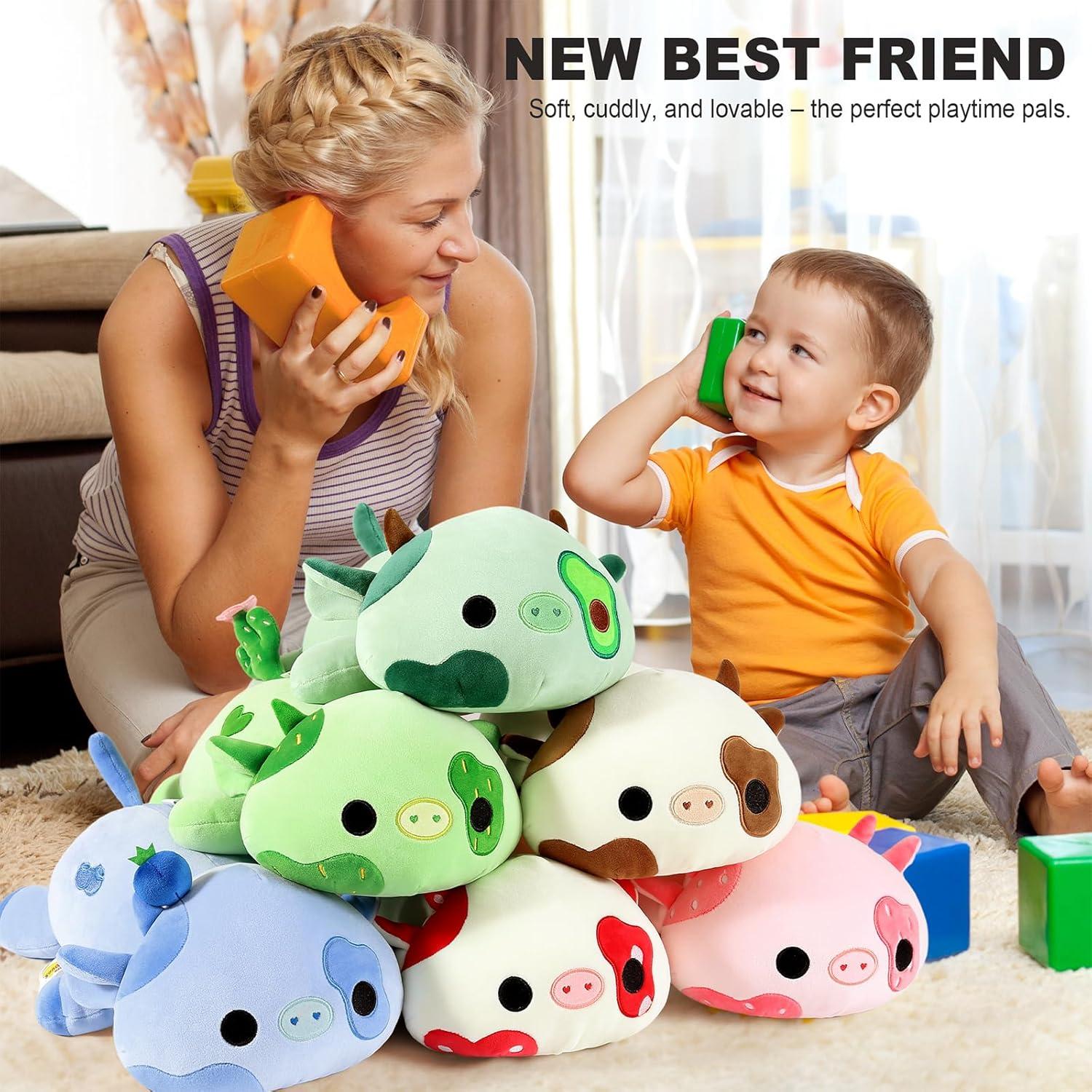 Peluche Vaca Aguacate Onsoyours 30 cm Suave y Abrazable