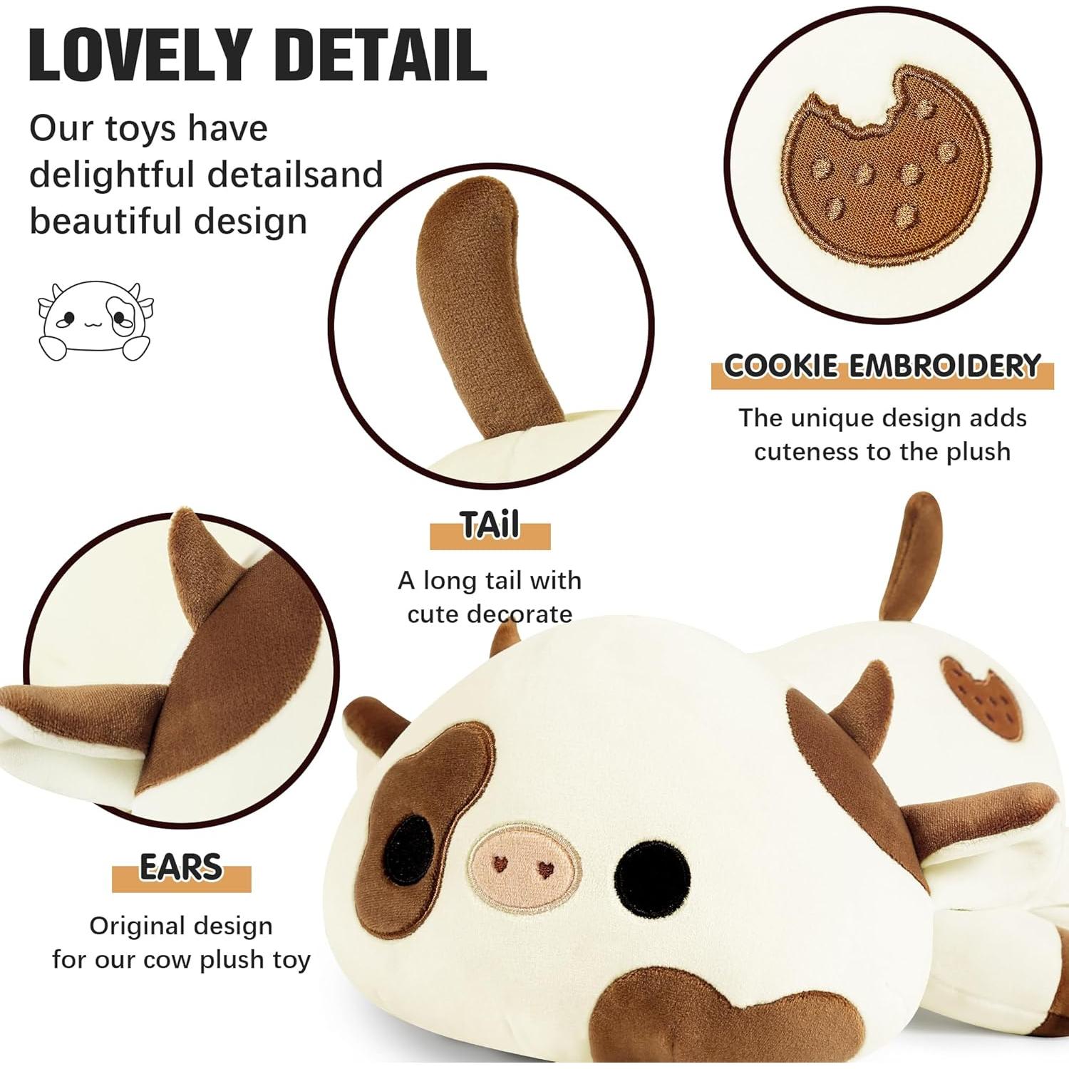 Almohada de Peluche Onsoyours Vaca de Galleta 30 cm Suave