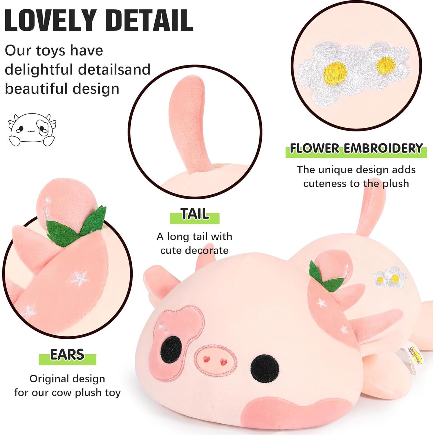 Peluche Vaca Onsoyours 30 cm Suave Almohada para Niños