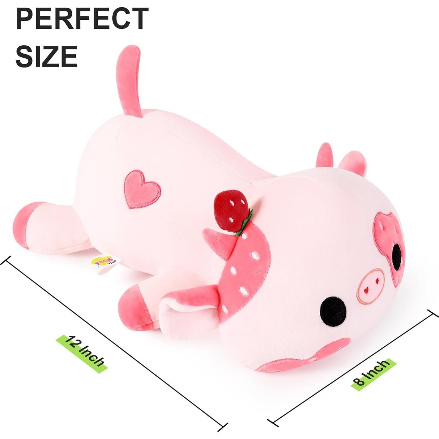 Onsoyours Vaca de Peluche Suave 30 cm Almohada Regalo