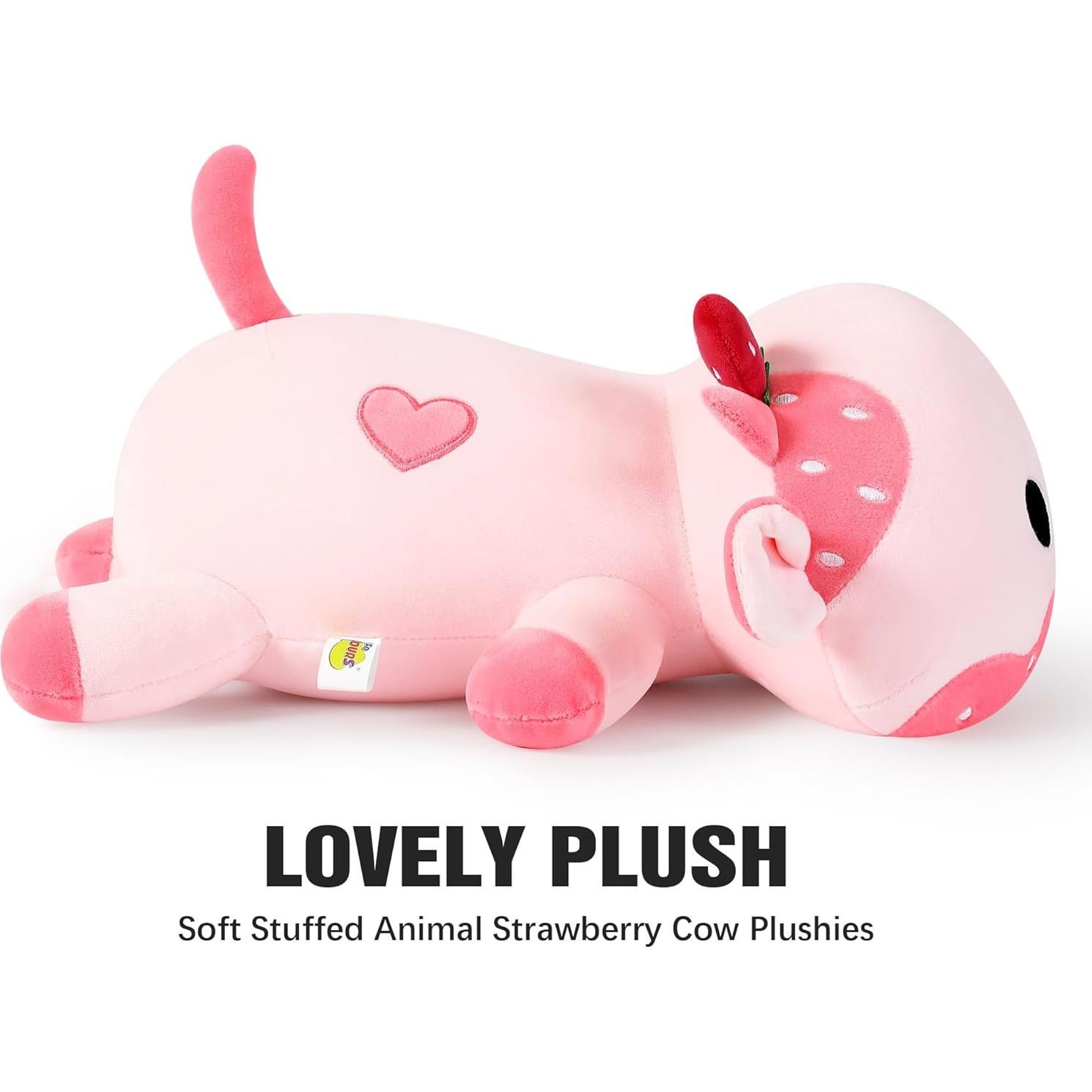 Onsoyours Vaca de Peluche Suave 30 cm Almohada Regalo