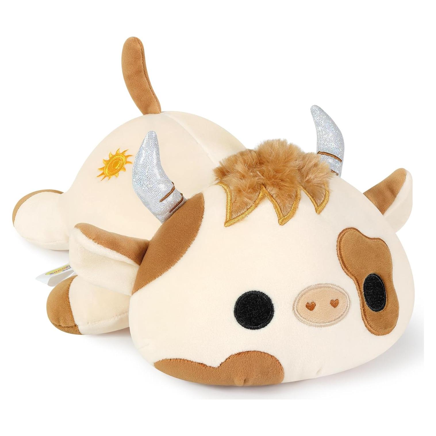 Onsoyours Vaca de Peluche Blanca 30 cm Suave y Acogedora