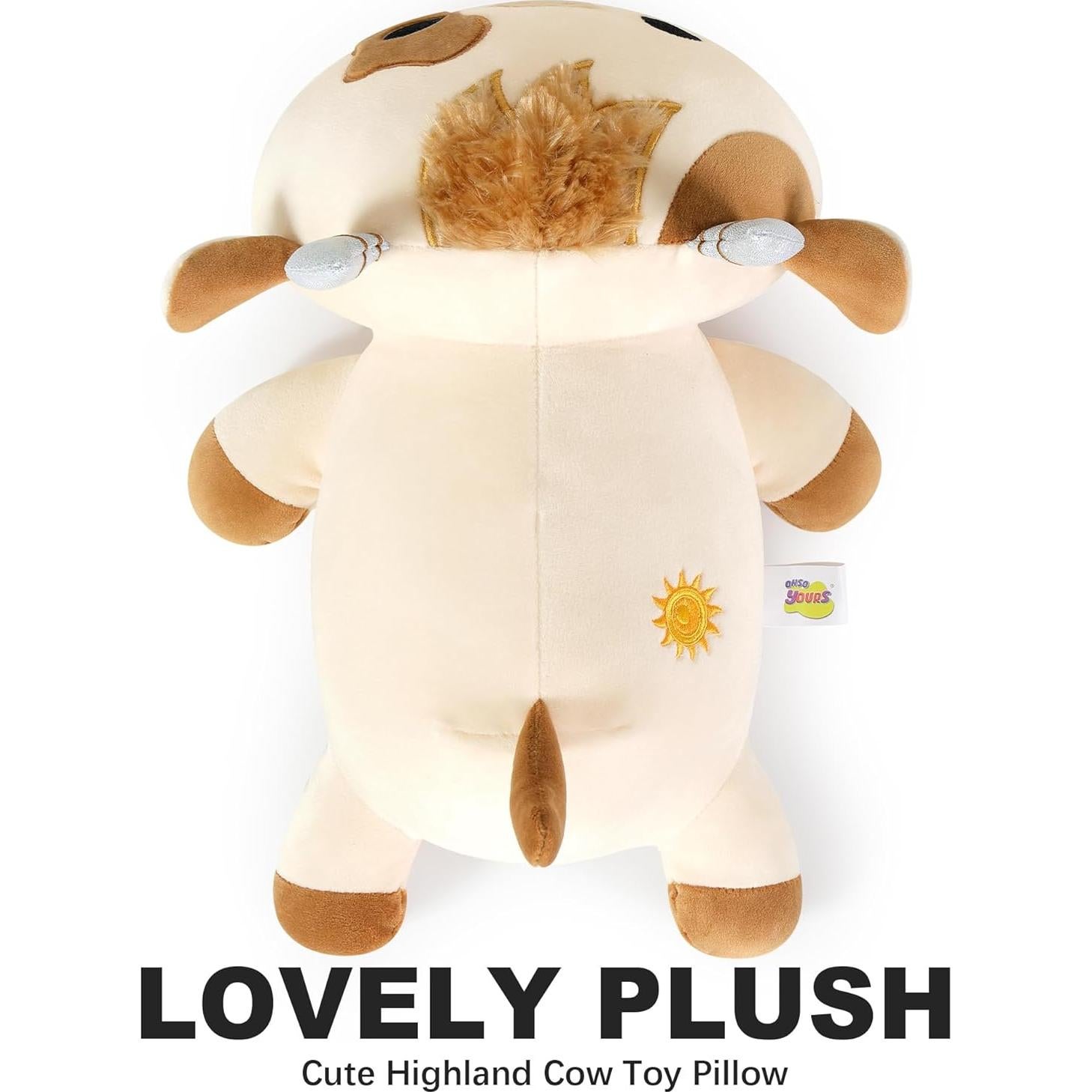 Onsoyours Vaca de Peluche Blanca 30 cm Suave y Acogedora