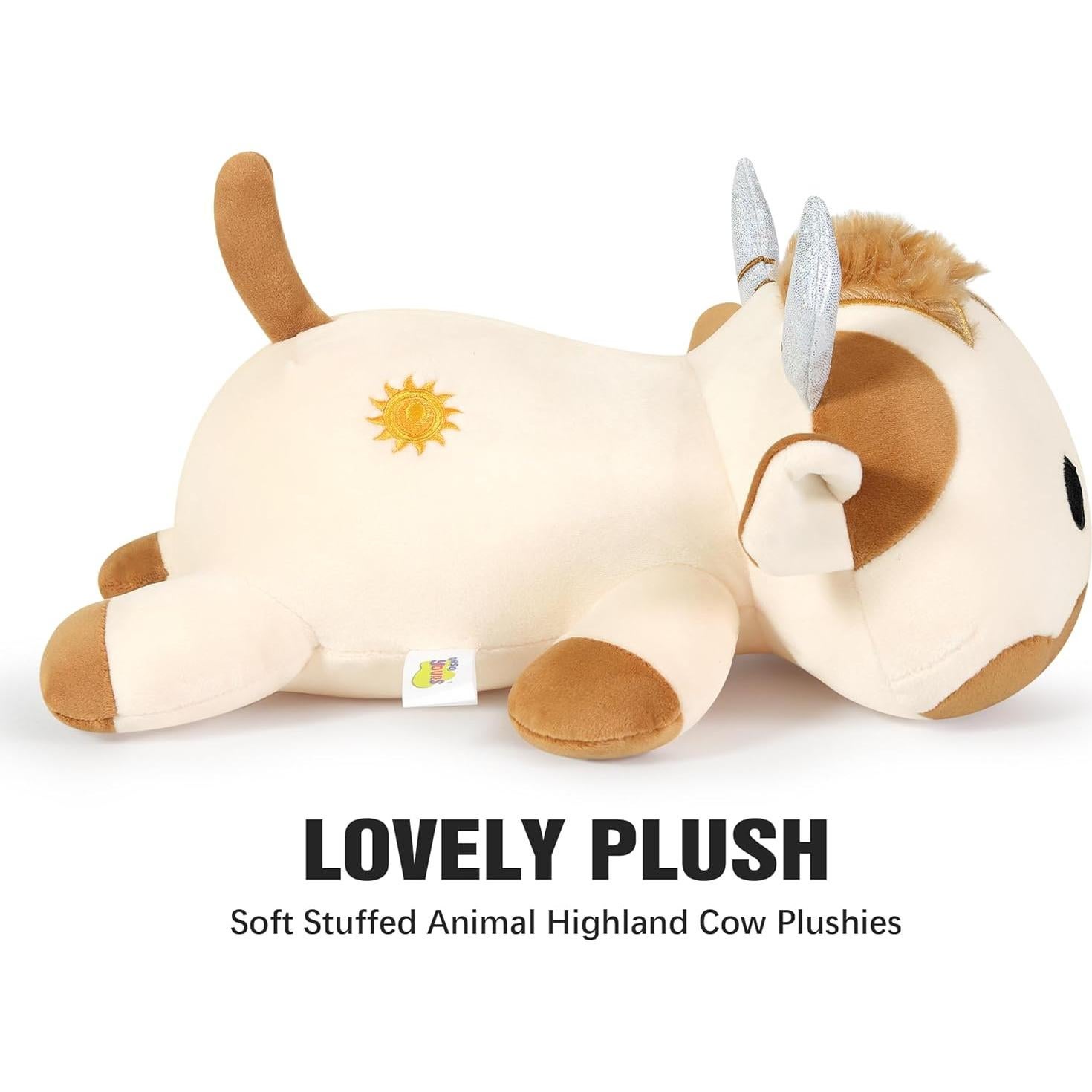 Onsoyours Vaca de Peluche Blanca 30 cm Suave y Acogedora