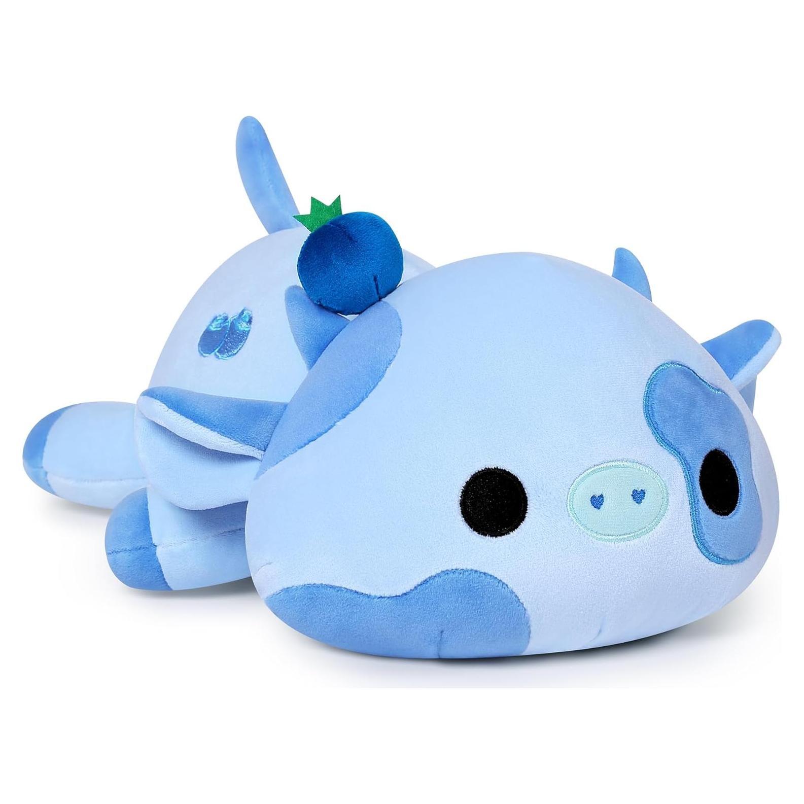 Peluche Vaca Azulberry Onsoyours 30 cm Suave para Niños