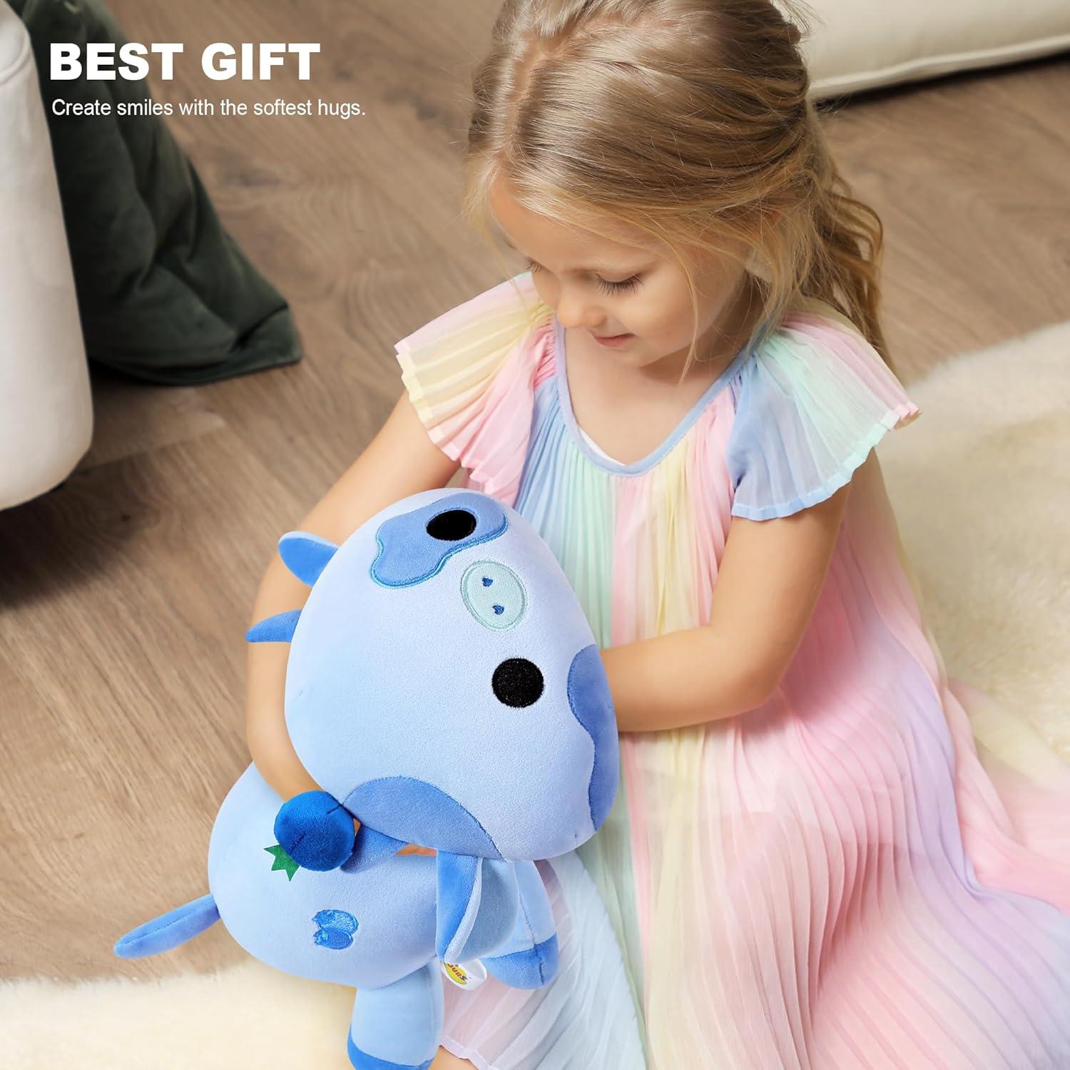 Peluche Vaca Azulberry Onsoyours 30 cm Suave para Niños