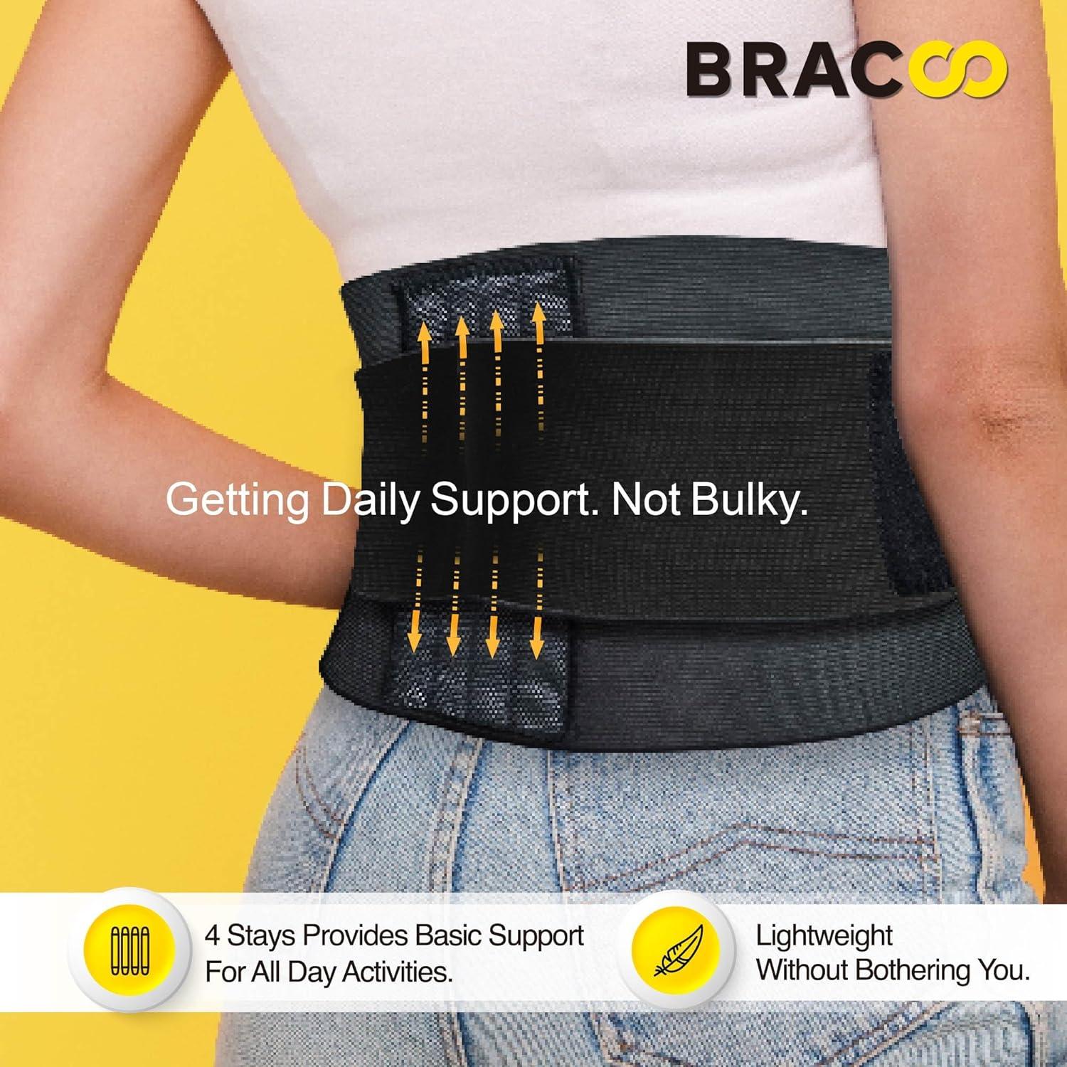 Faja Lumbar Bracoo BS33 Ajustable para Alivio Espalda