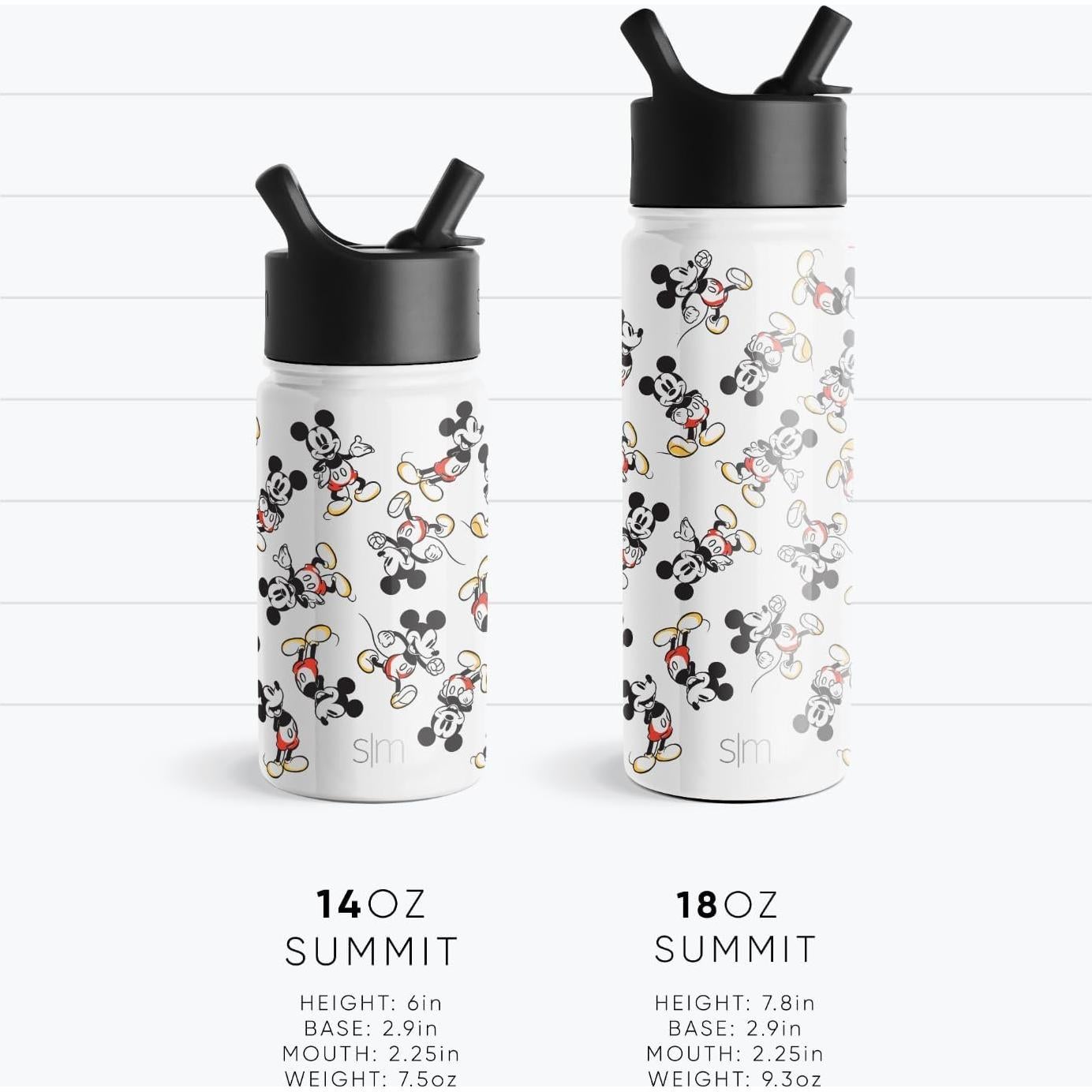 Botella de Agua Simple Modern 14oz Minnie Mouse Arcoíris