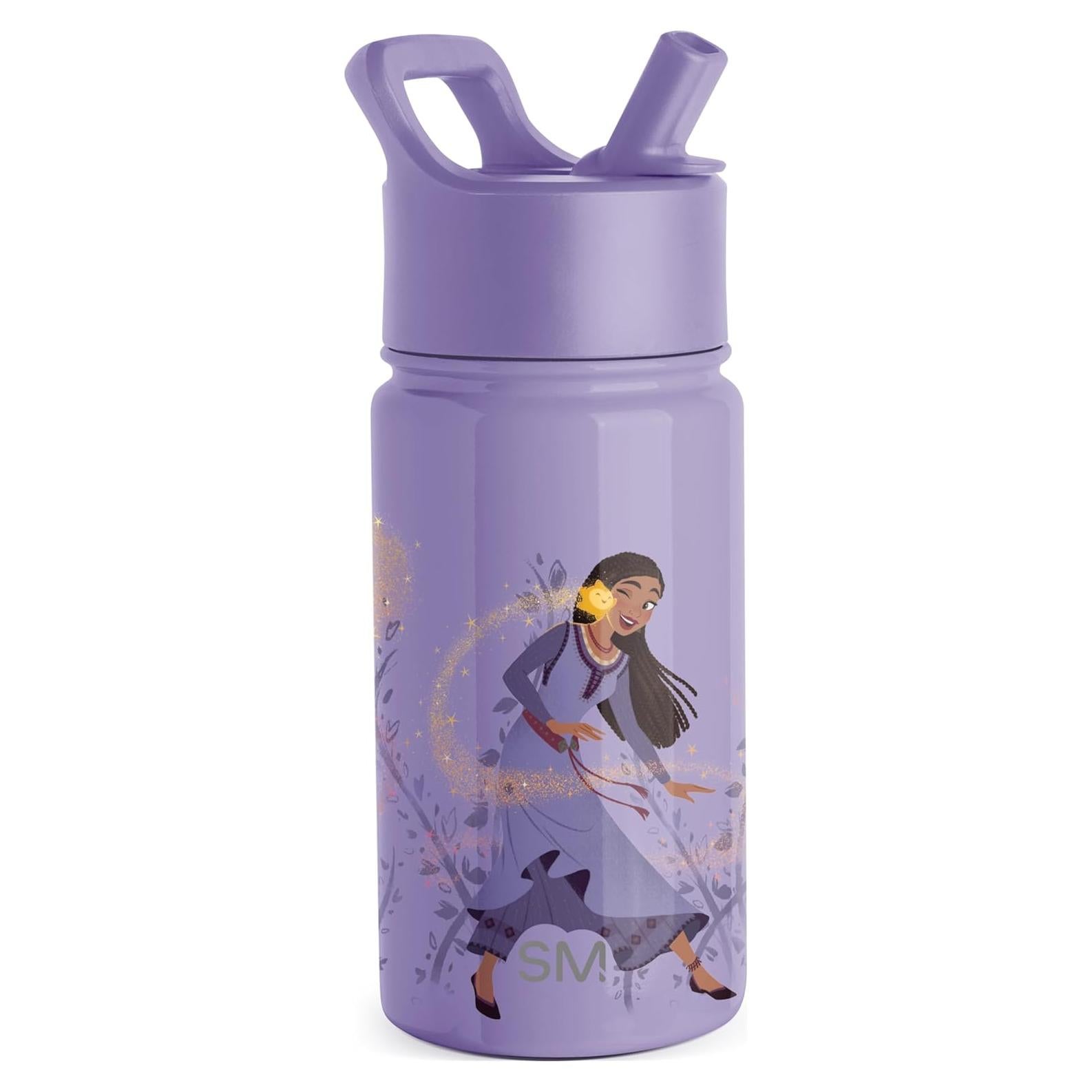 Botella de Agua Simple Modern Disney Wish 414 ml con Popote