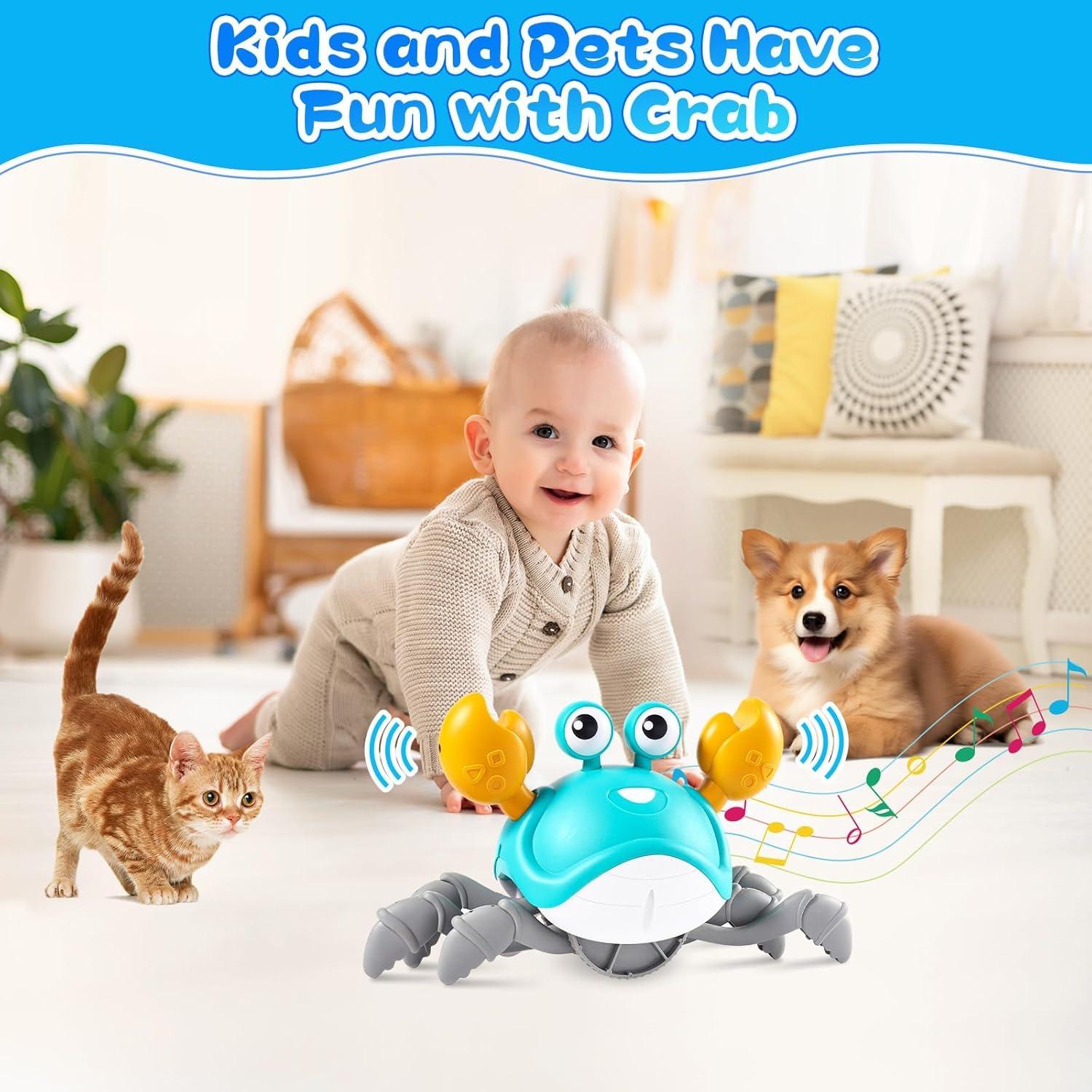 Juguete Cangrejo Reptante Gigilli con Música y Control de Velocidad