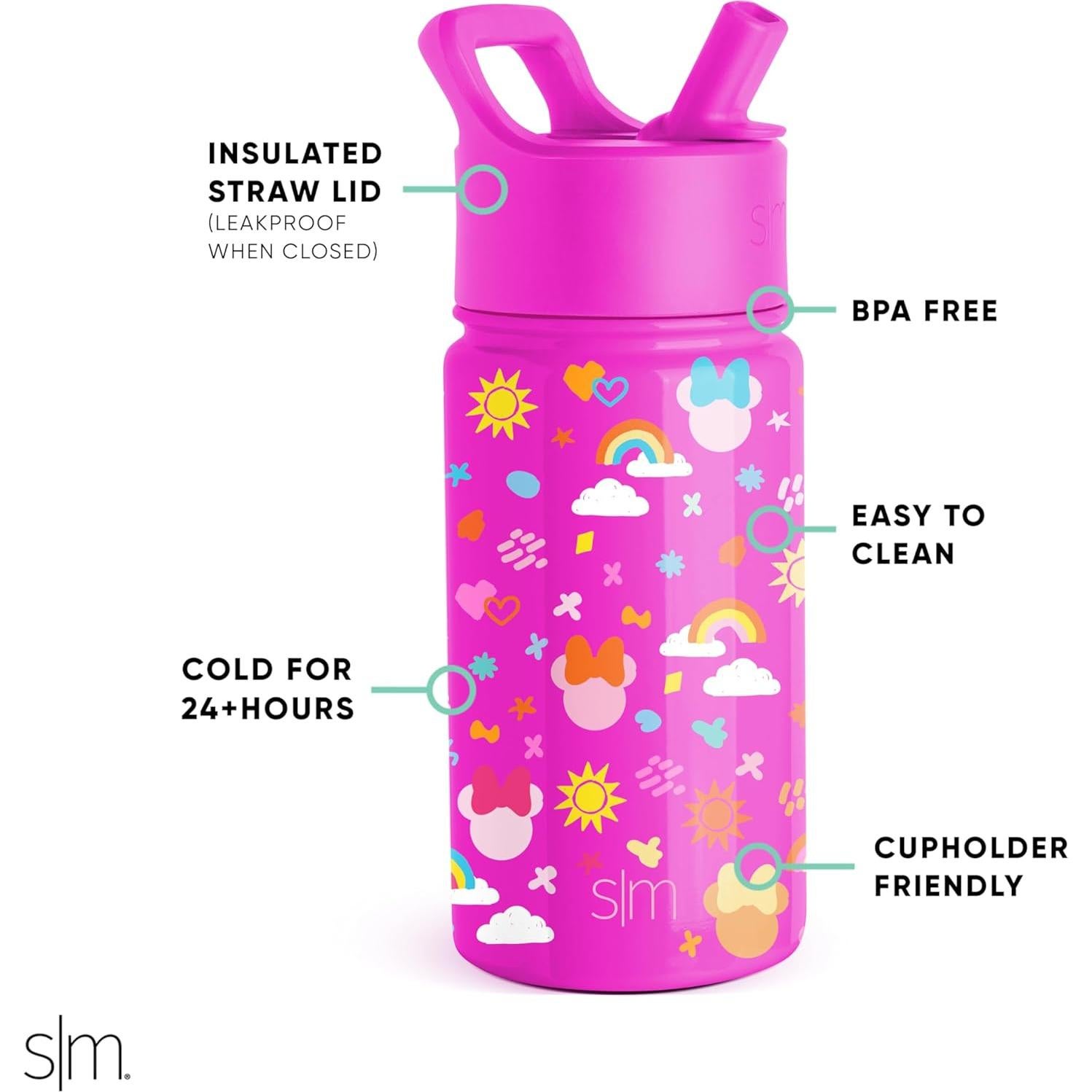 Botella de Agua Simple Modern Minnie Mouse 414ml Aislada