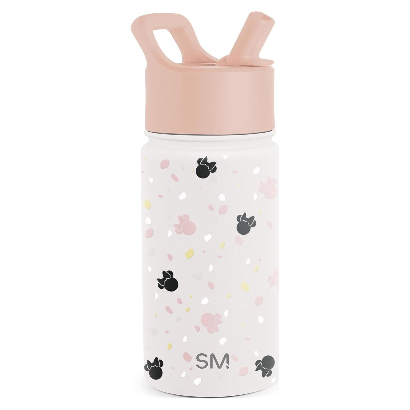 Botella de Agua Simple Modern Minnie Mouse 414ml con Pajita