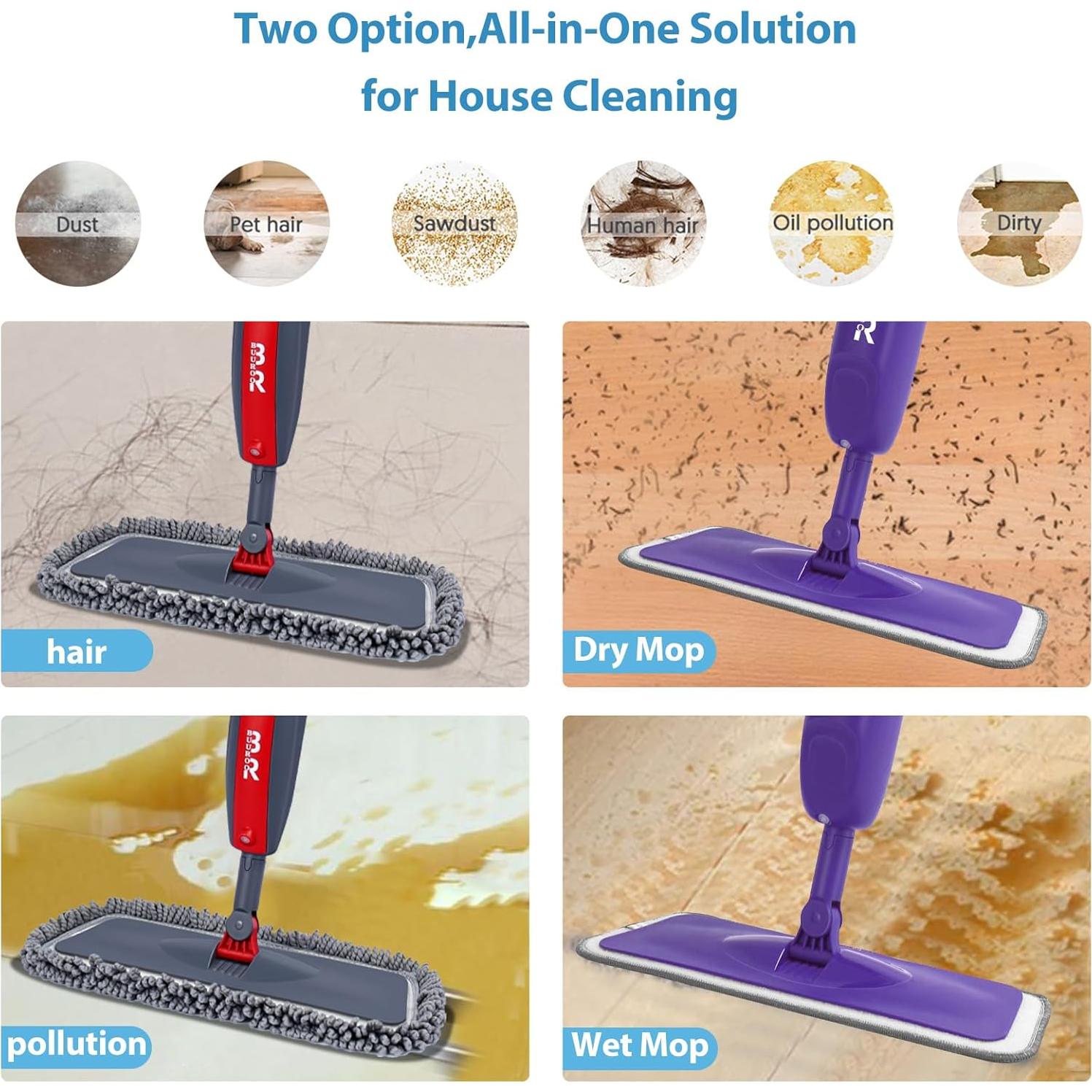 Cabezas de Reemplazo de Microfibra para Mopa Spray 6pcs BUUROOHM