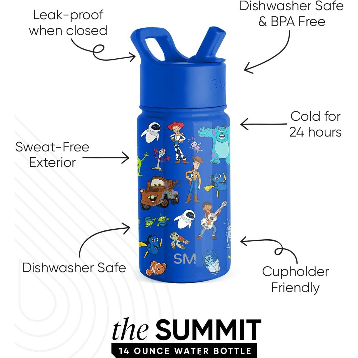 Botella de Agua Simple Modern Disney Pixar 414ml Azul