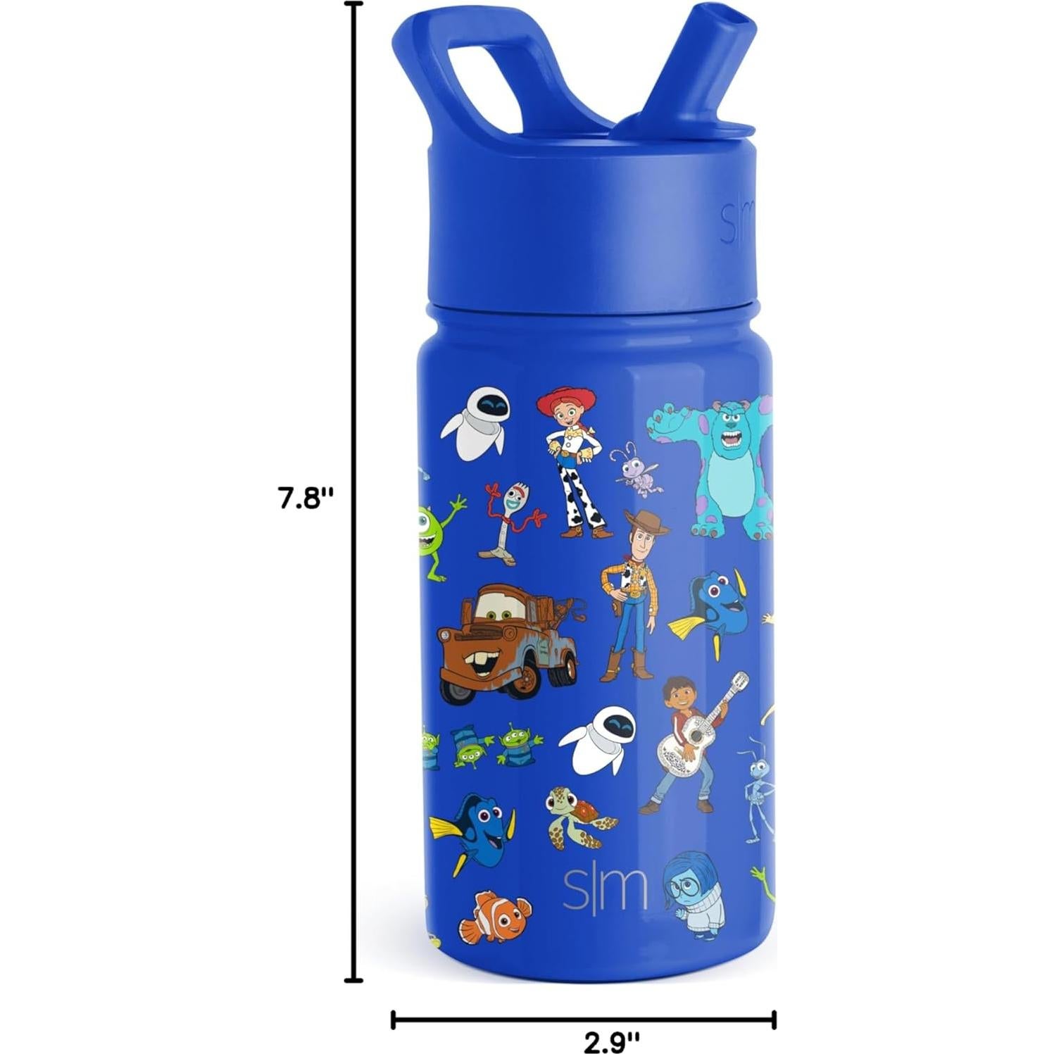 Botella de Agua Simple Modern Disney Pixar 414ml Azul