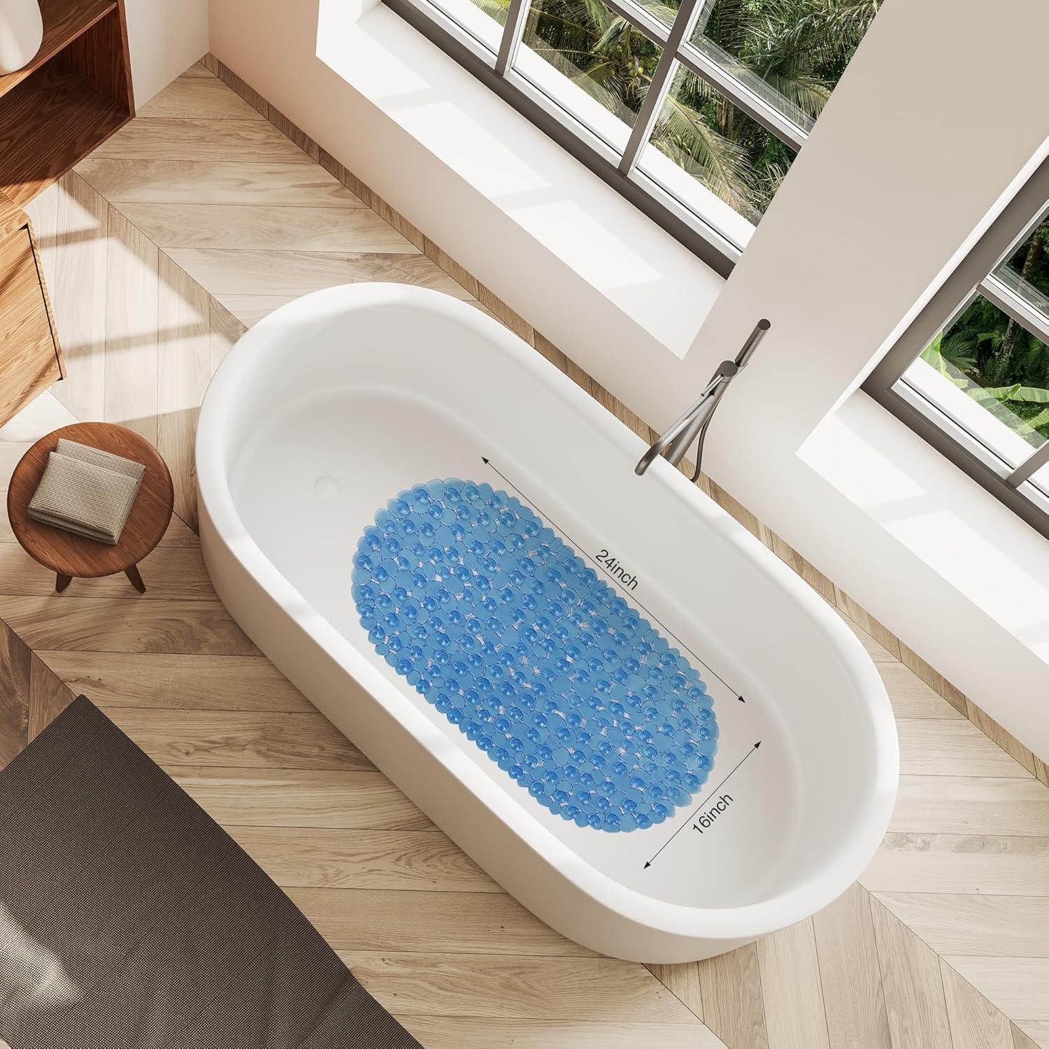 Alfombrilla de Baño Antideslizante Vannokor 68.6x35.6 cm Azul