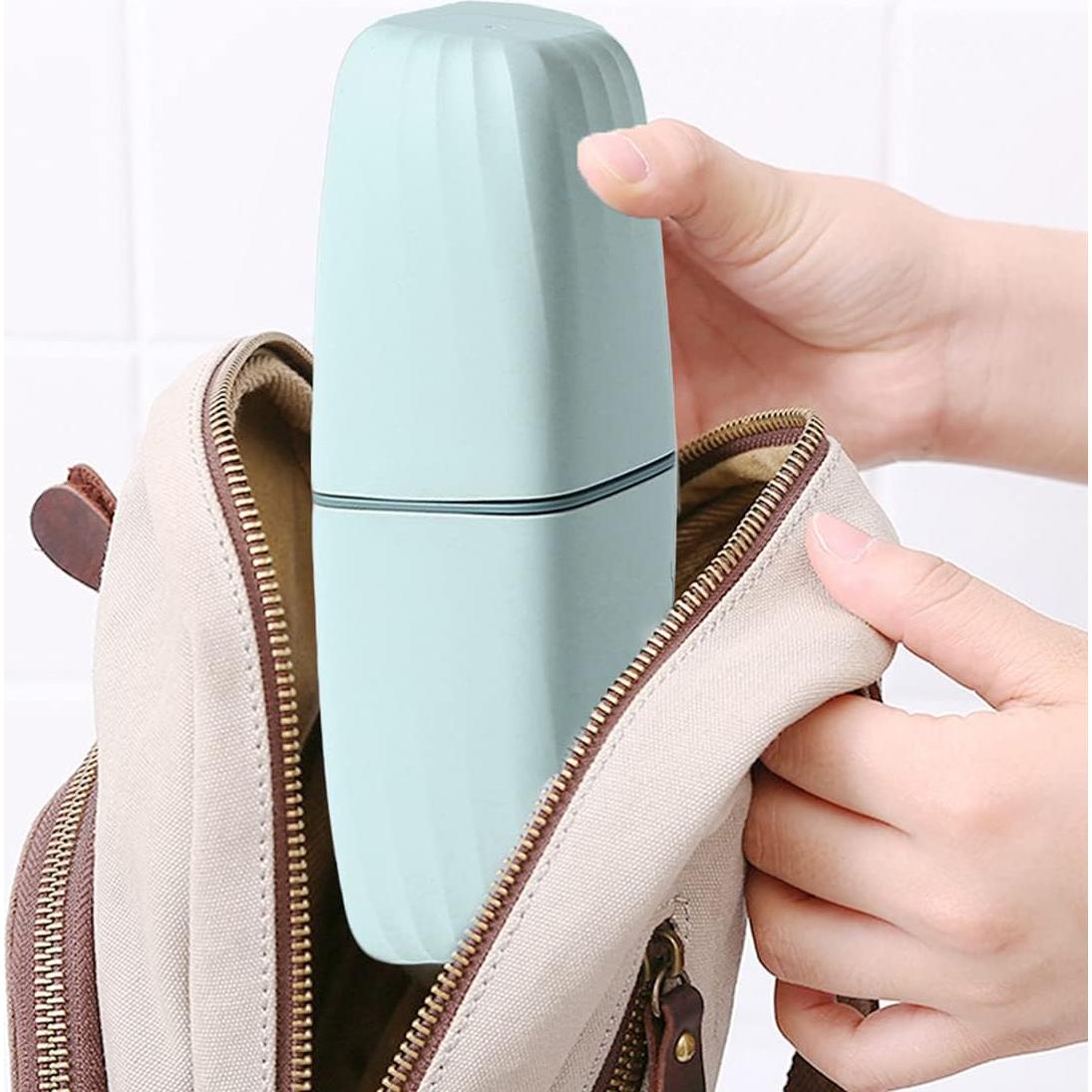 Estuche de Cepillo de Dientes de Viaje SVVOOD Azul Oscuro 20x5 cm