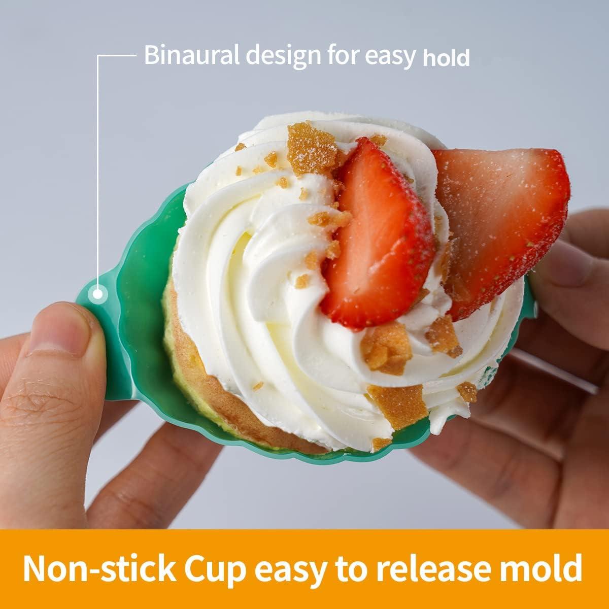 Tazas de Silicona Reutilizables Doiaz para Hornear Muffins 12 Piezas