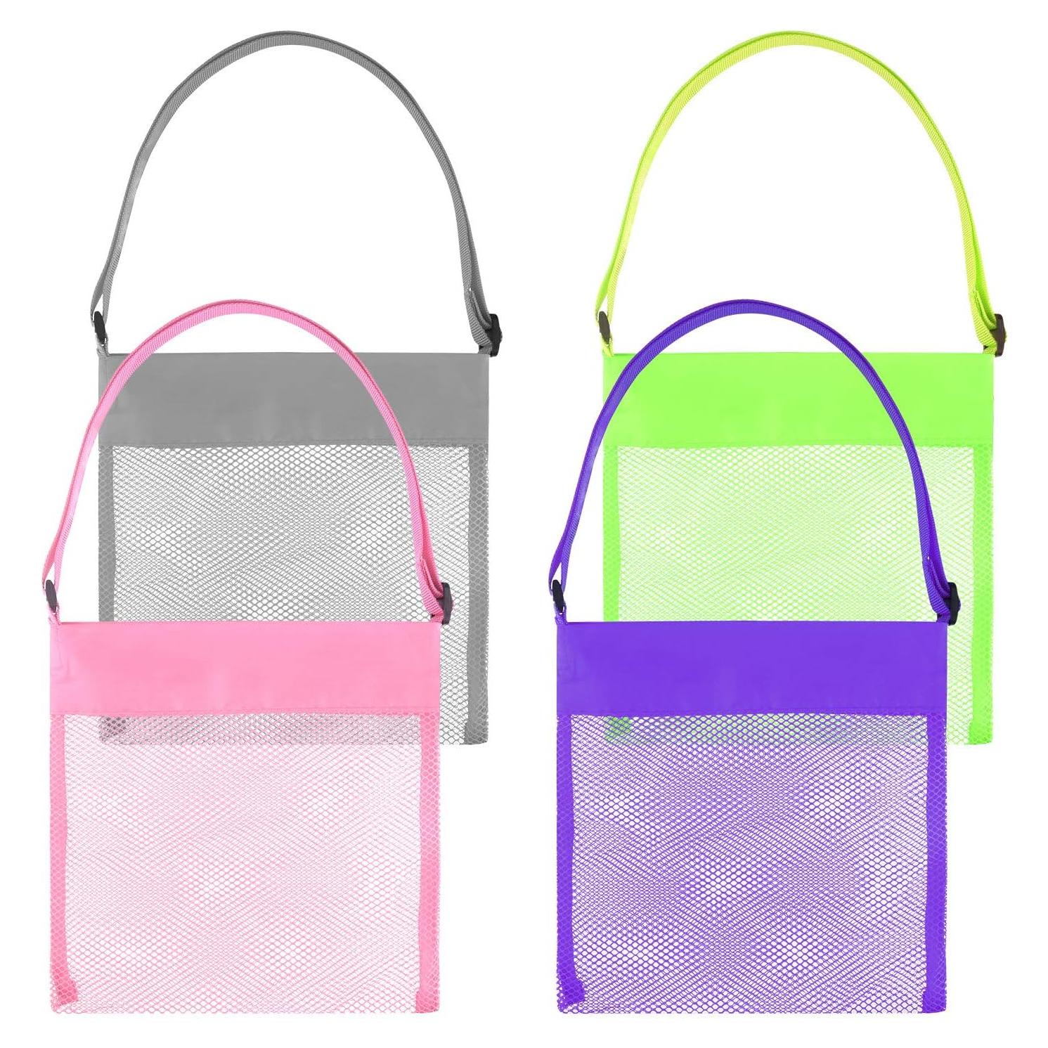 Bolsas de Playa de Malla TUPARKA 4 Pcs Ajustables 22x21cm