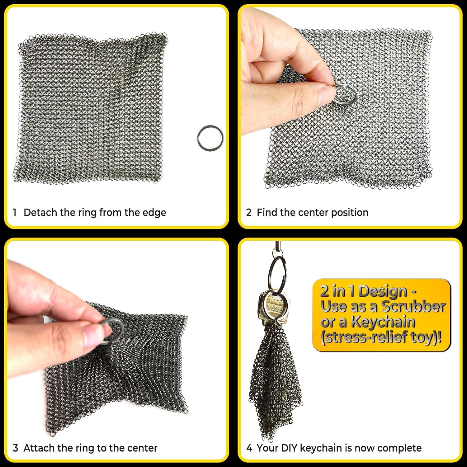 Esponja de Hierro Fundido ERGONOW 10.16cm Limpiador Sartén