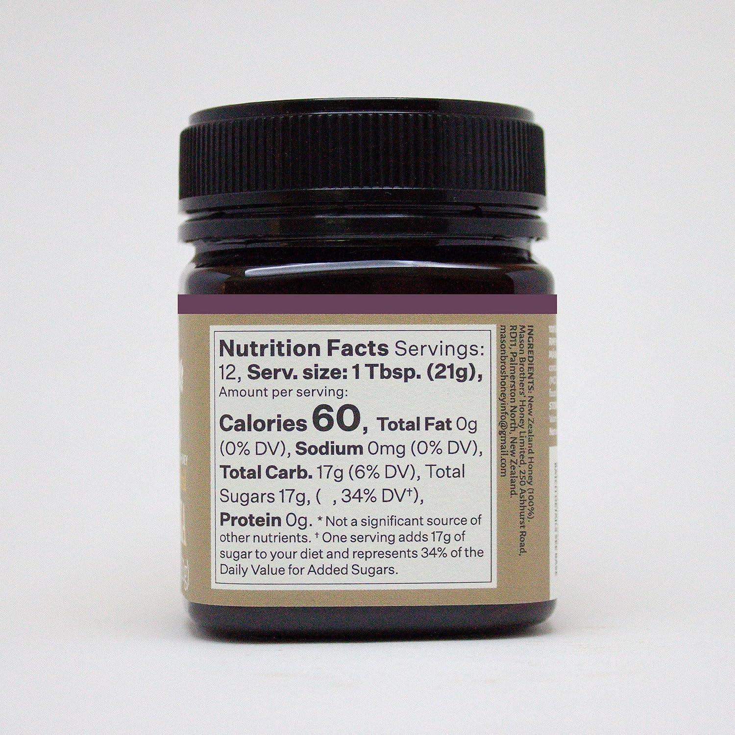 Miel Cruda Manuka MGO 829+ Mason Brothers 250g Nueva Zelanda