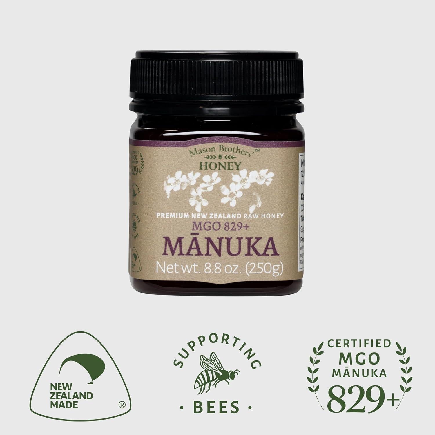 Miel Cruda Manuka MGO 829+ Mason Brothers 250g Nueva Zelanda