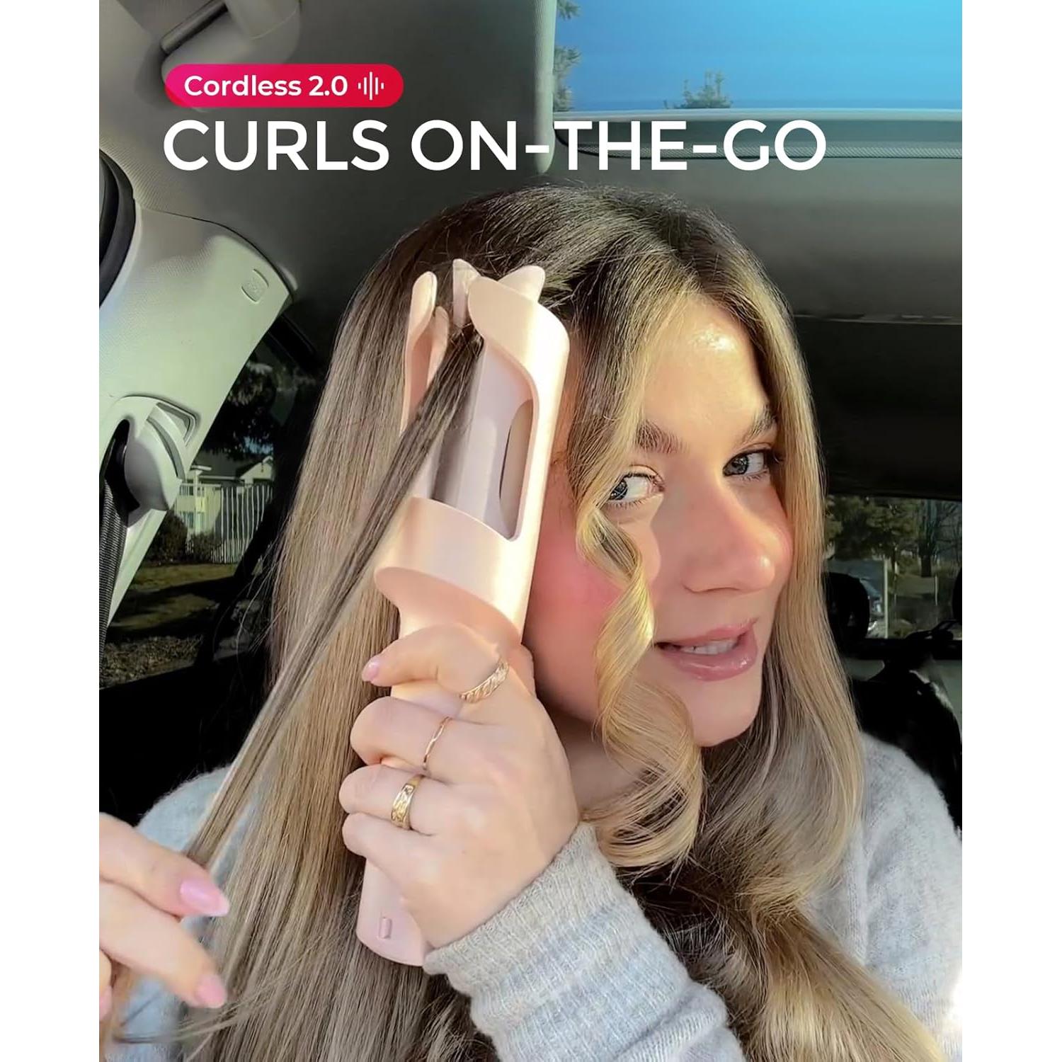 Plancha de Rizar Automática Inalámbrica TYMO CurlGo 1" Rosa