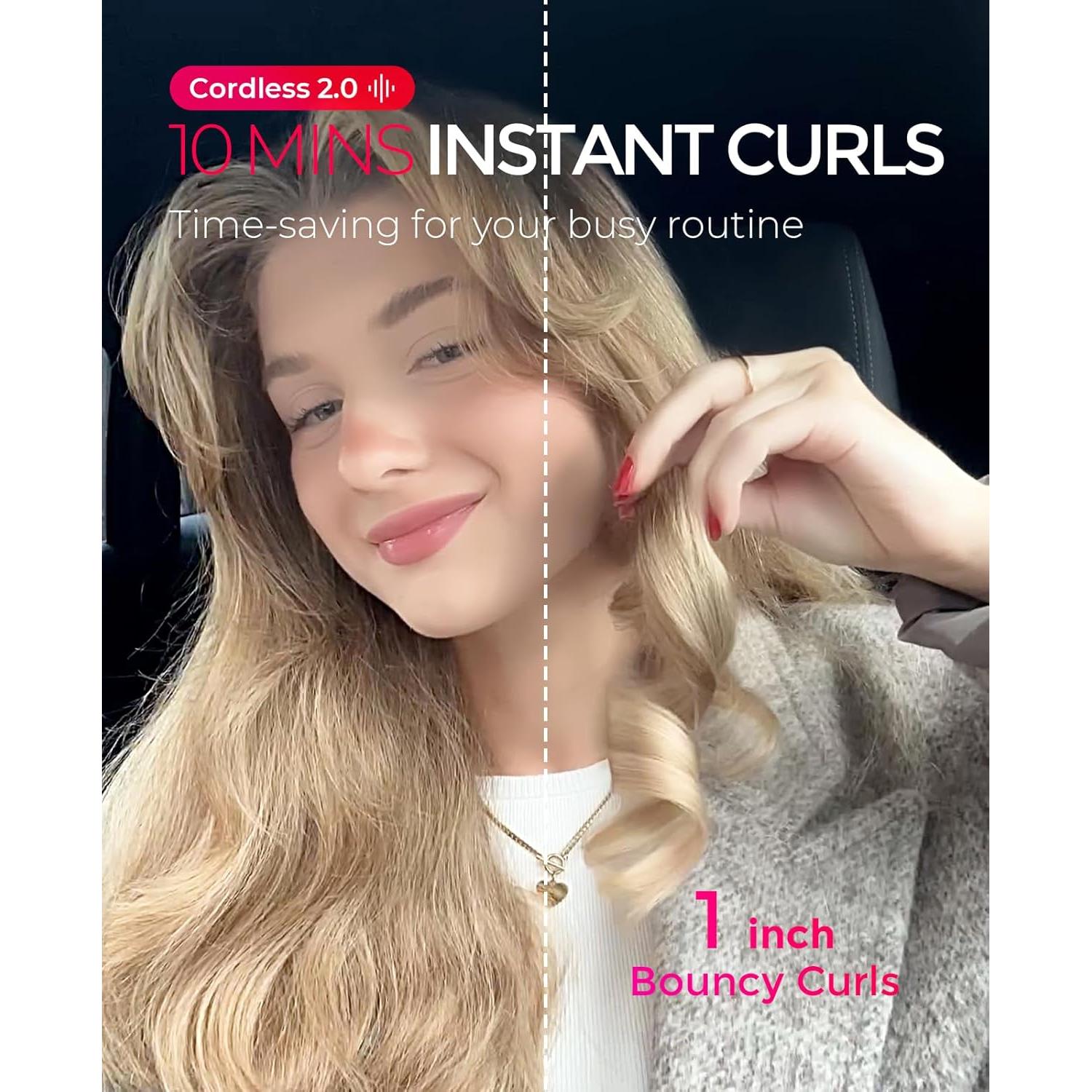 Plancha de Rizar Automática Inalámbrica TYMO CurlGo 1" Rosa