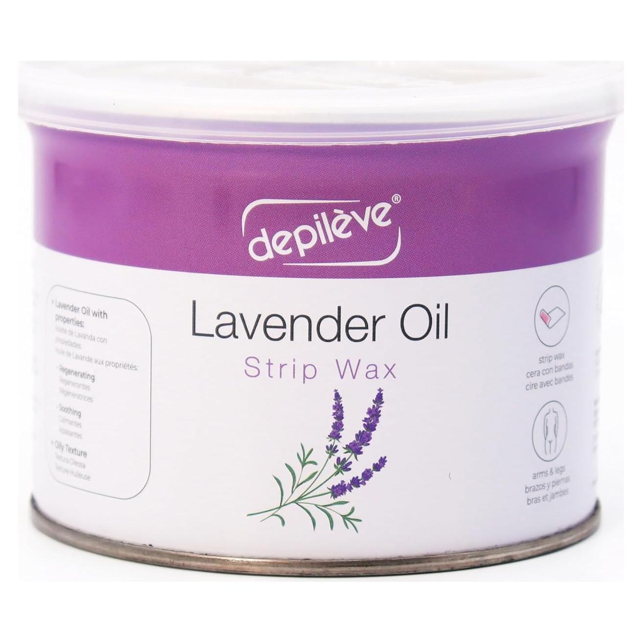 Cera Depileve en Tiras de Lavanda para Piel Sensible 396g