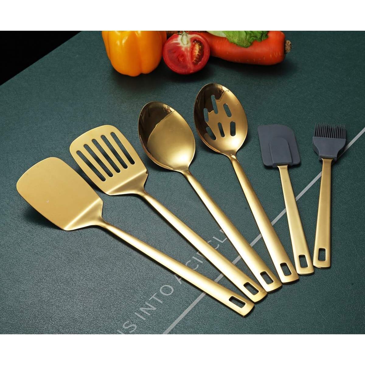 Set de Cucharas de Cocina Doradas 6 Piezas Berglander