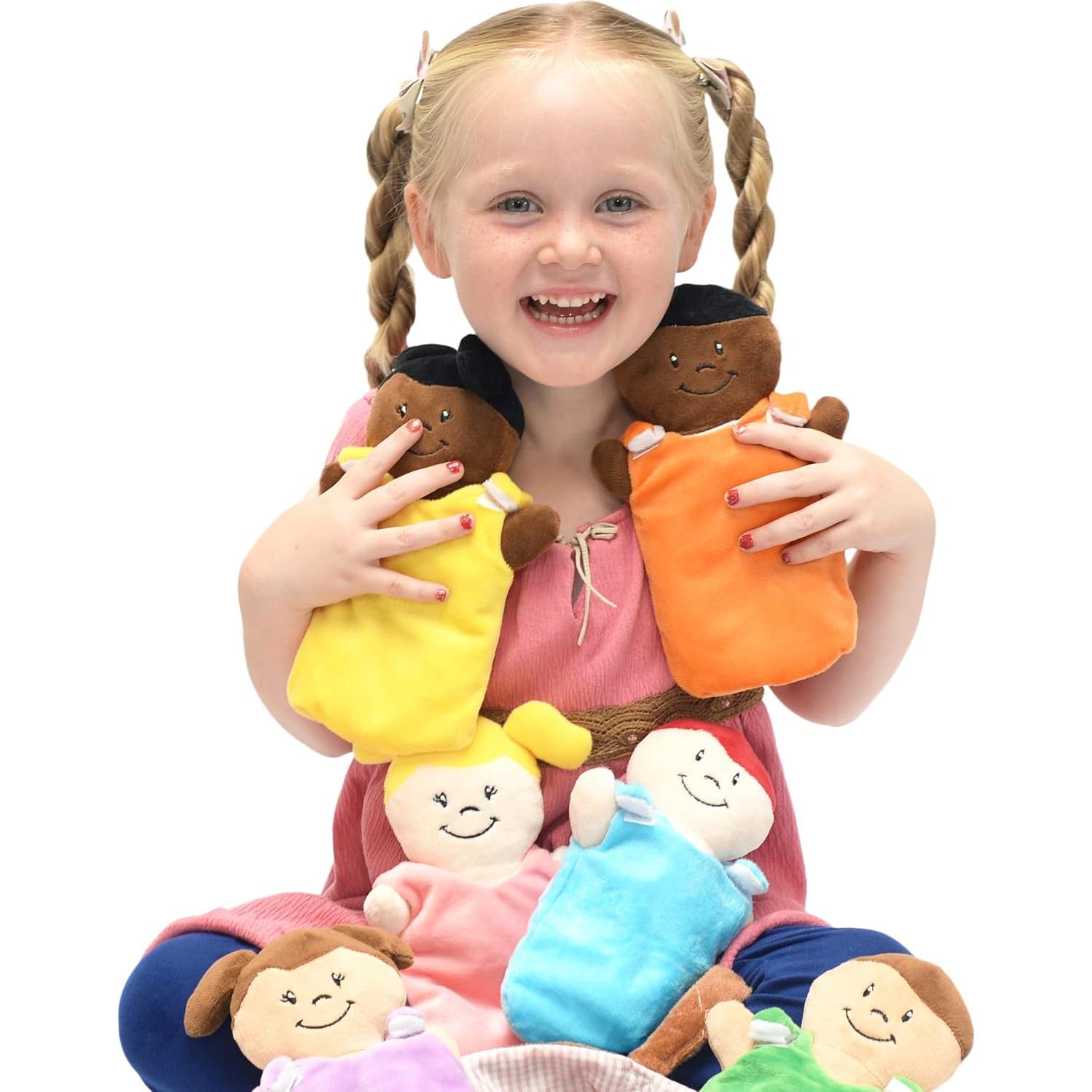 Cesta de Muñecas Bebé DreamsBe con 6 Muñecas y Ropa