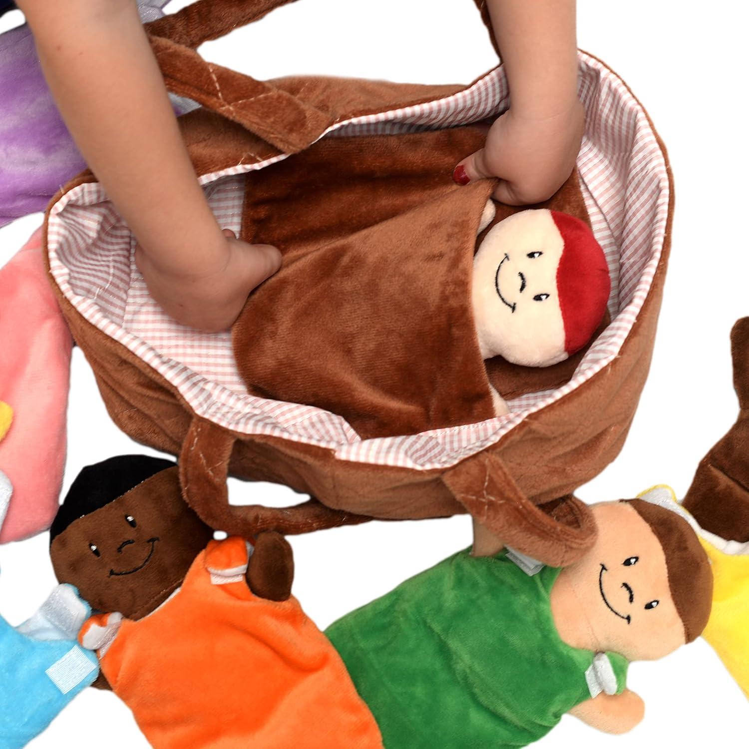 Cesta de Muñecas Bebé DreamsBe con 6 Muñecas y Ropa