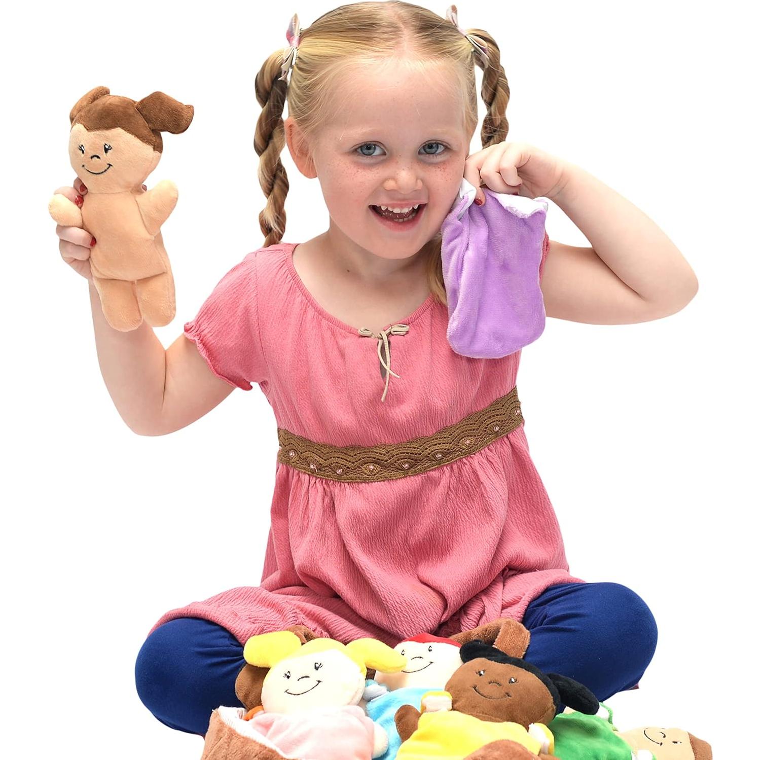 Cesta de Muñecas Bebé DreamsBe con 6 Muñecas y Ropa