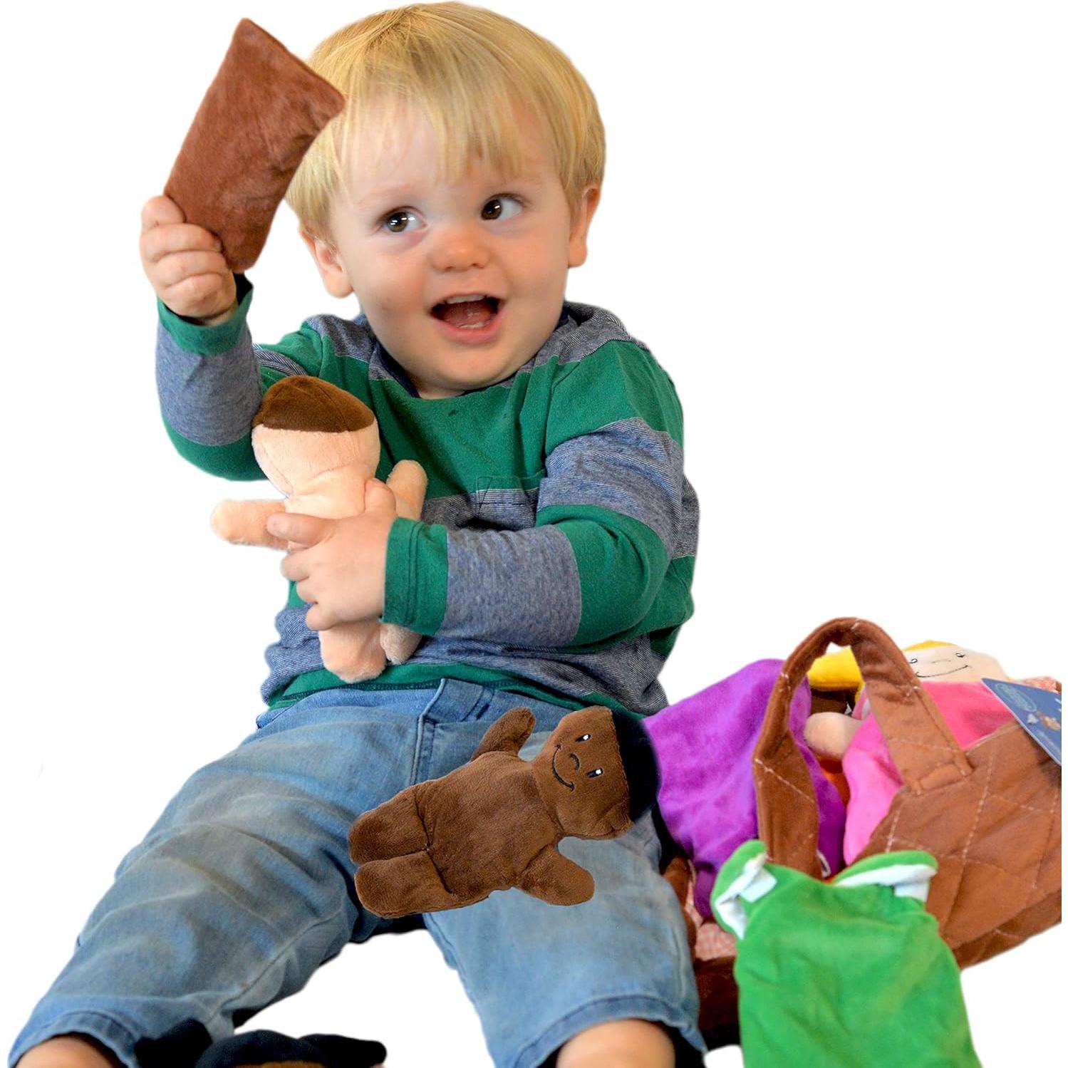 Cesta de Muñecas Bebé DreamsBe con 6 Muñecas y Ropa