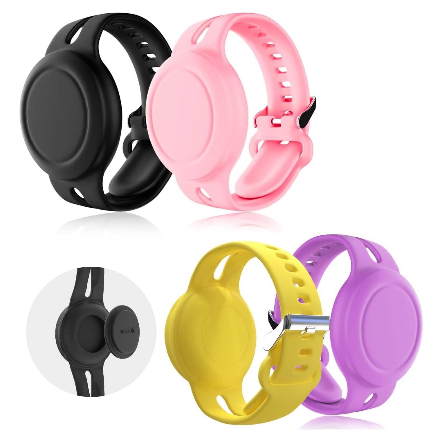 Paquete de 4 Pulseras AirTag FGERWZ Impermeables para Niños