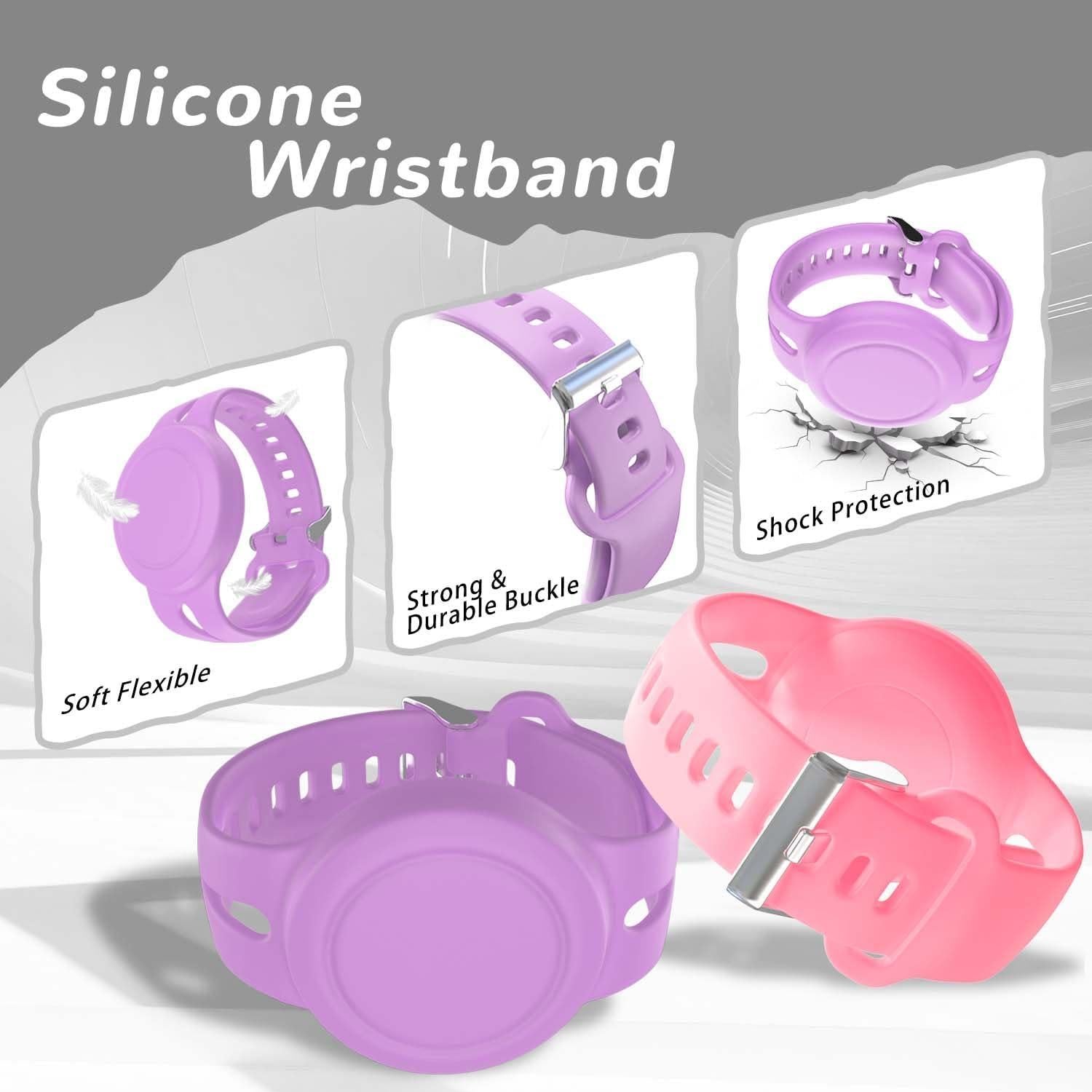 Paquete de 4 Pulseras AirTag FGERWZ Impermeables para Niños