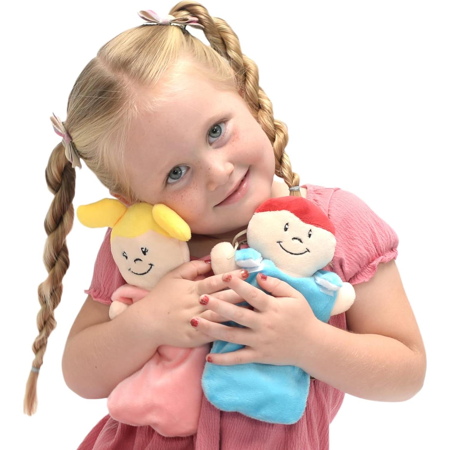 Cesta de Muñecas Bebé DreamsBe con 6 Muñecas y Ropa