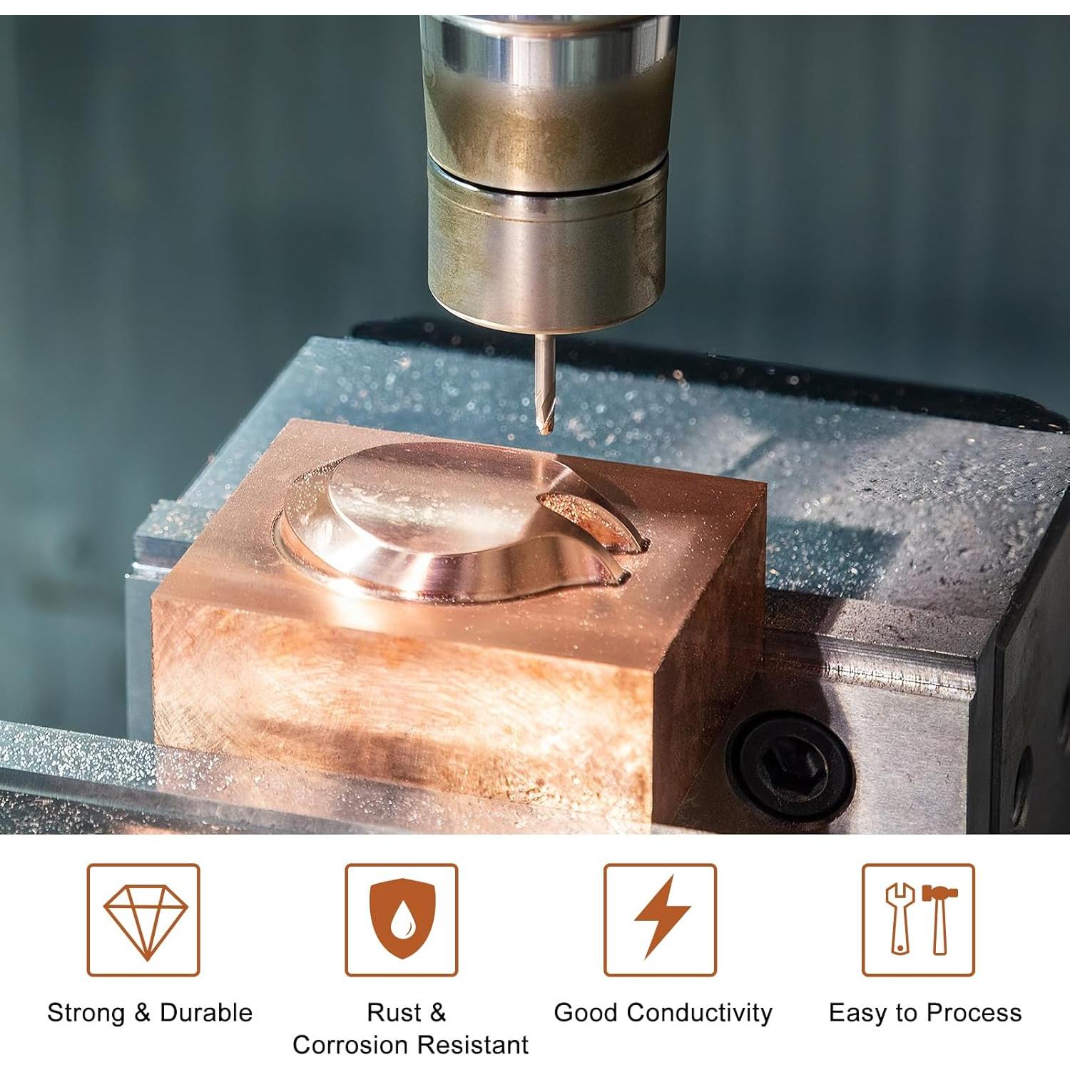 Barra Redonda Sólida de Latón H62 uxcell 1.8mm x 356mm - 8 Pcs